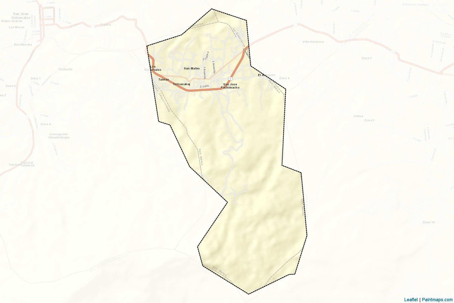 Muestras de recorte de mapas San Mateo (Quezaltenango)-2