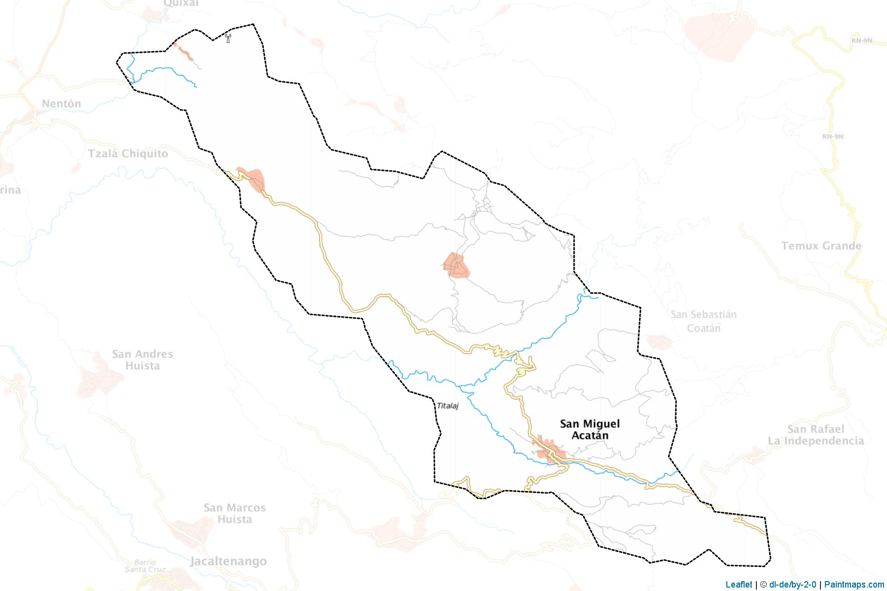 Muestras de recorte de mapas San Miguel Acatan (Huehuetenango)-1