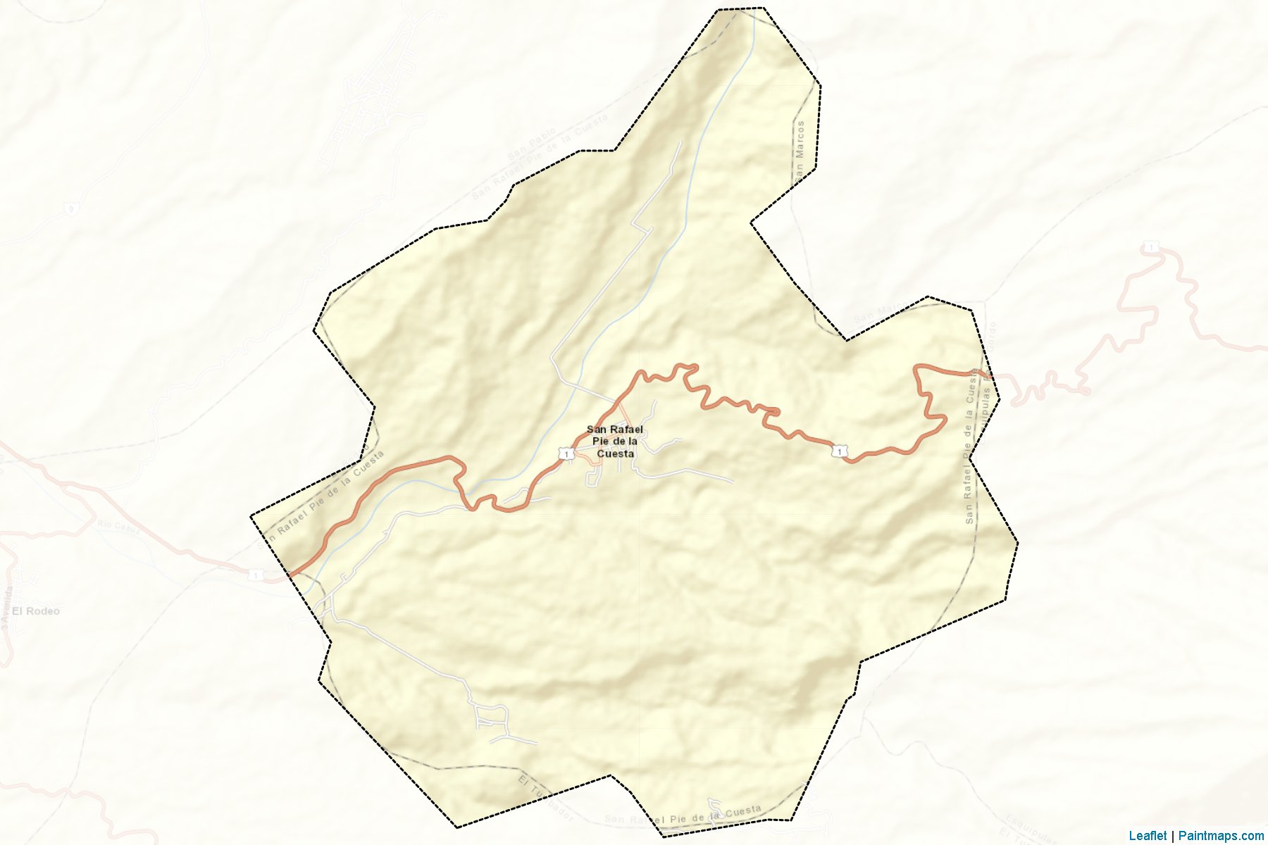 Muestras de recorte de mapas San Rafael Pie De La Cuesta (San Marcos)-2