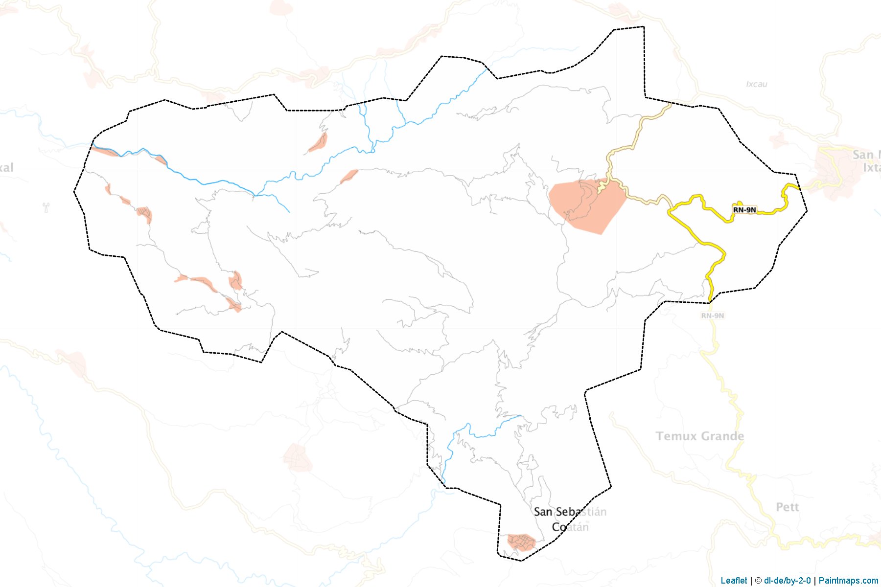 Muestras de recorte de mapas San Sebastian Coatan (Huehuetenango)-1