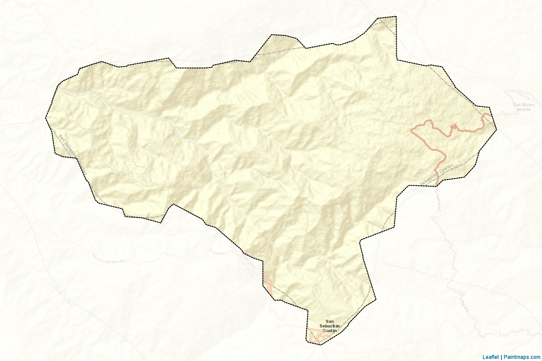 Muestras de recorte de mapas San Sebastian Coatan (Huehuetenango)-2