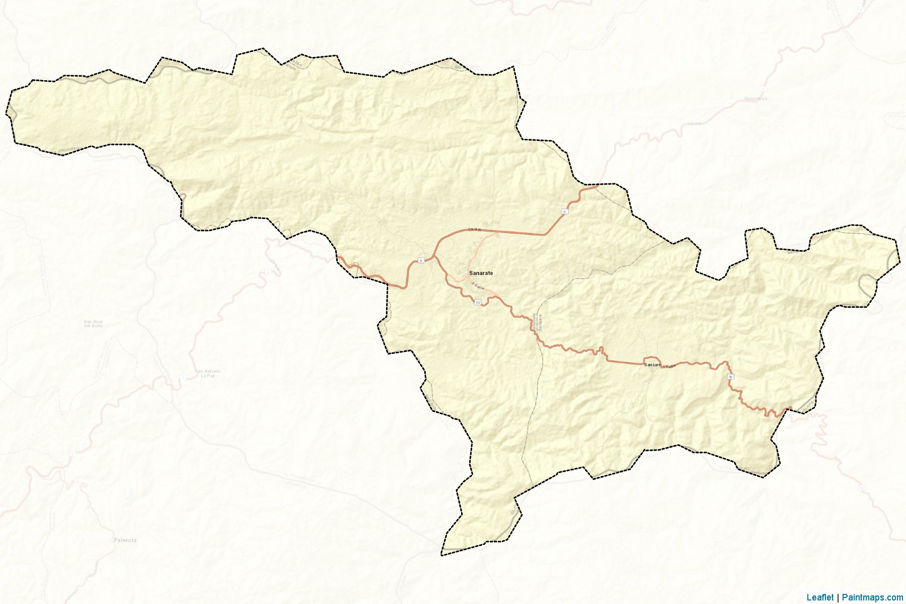 Muestras de recorte de mapas Sanarate (El Progreso)-2