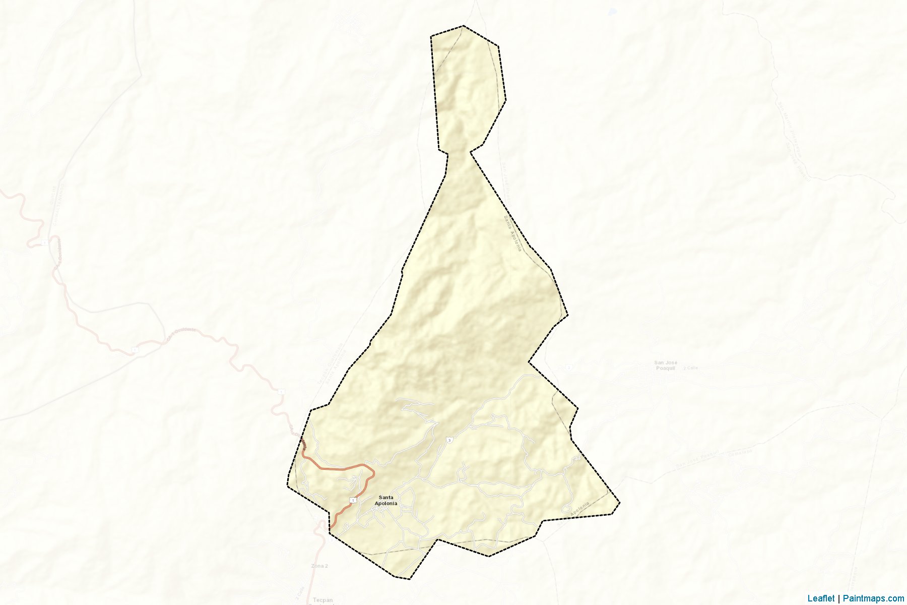 Santa Apolonia (Chimaltenango) Map Cropping Samples-2