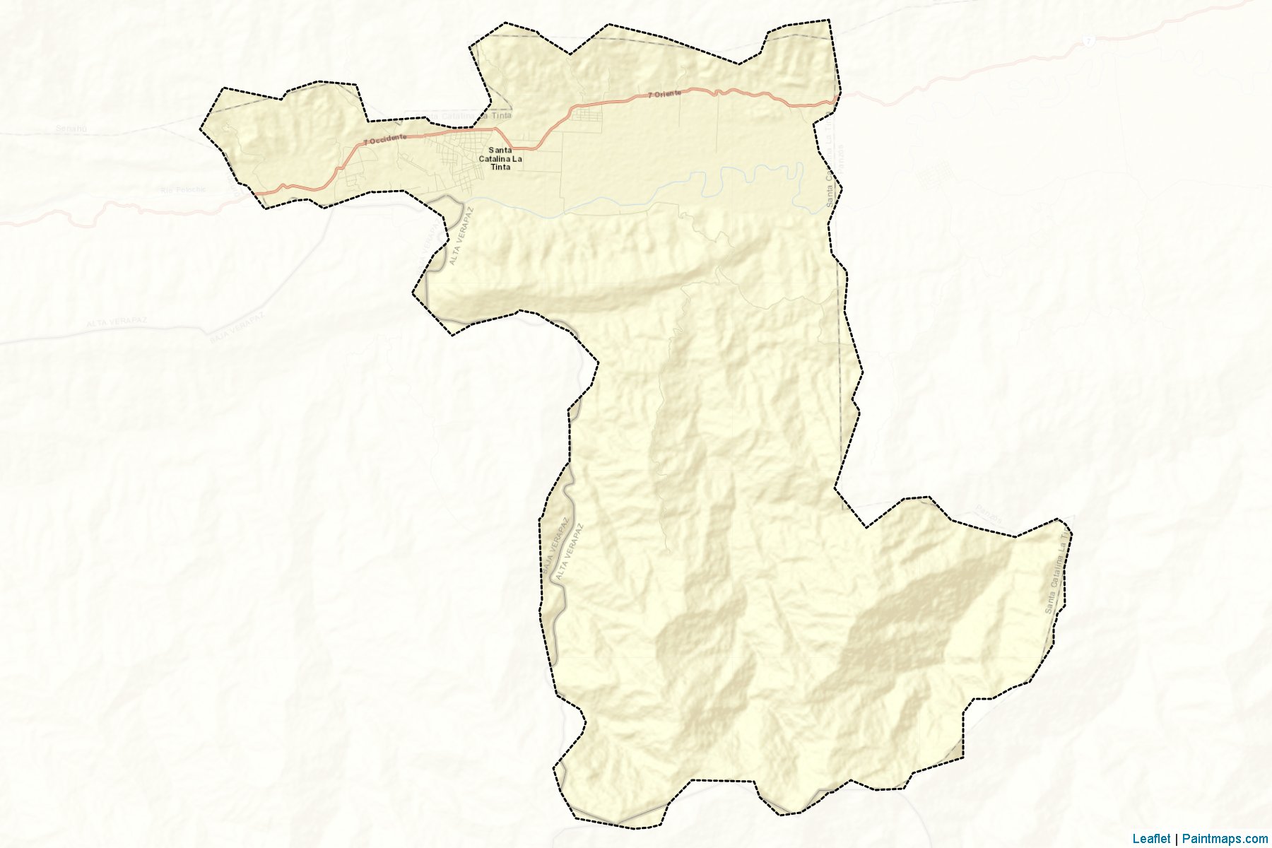 Santa Catalina La Tinta (Alta Verapaz Departmanı) Haritası Örnekleri-2