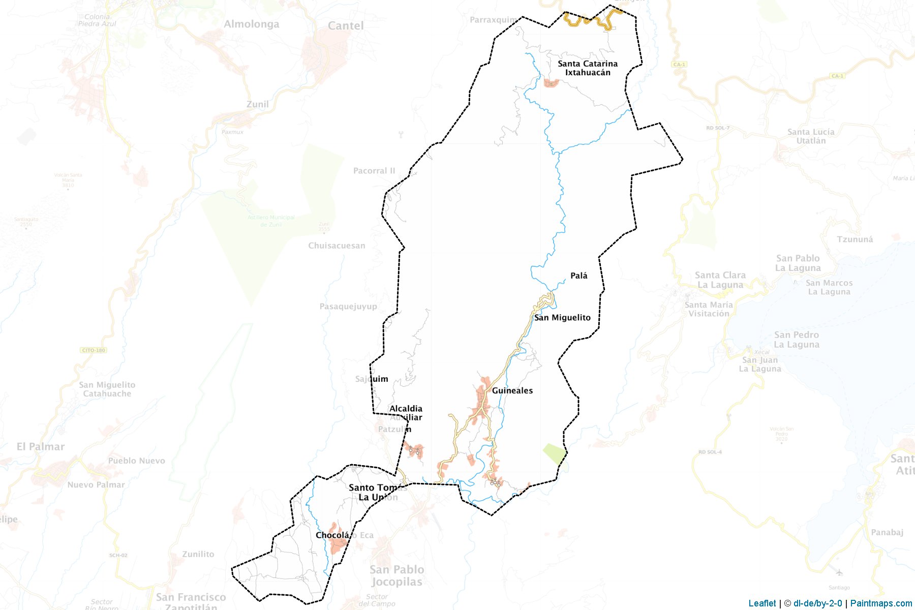 Santa Catarina Ixtahuacan (Solola Departmanı) Haritası Örnekleri-1