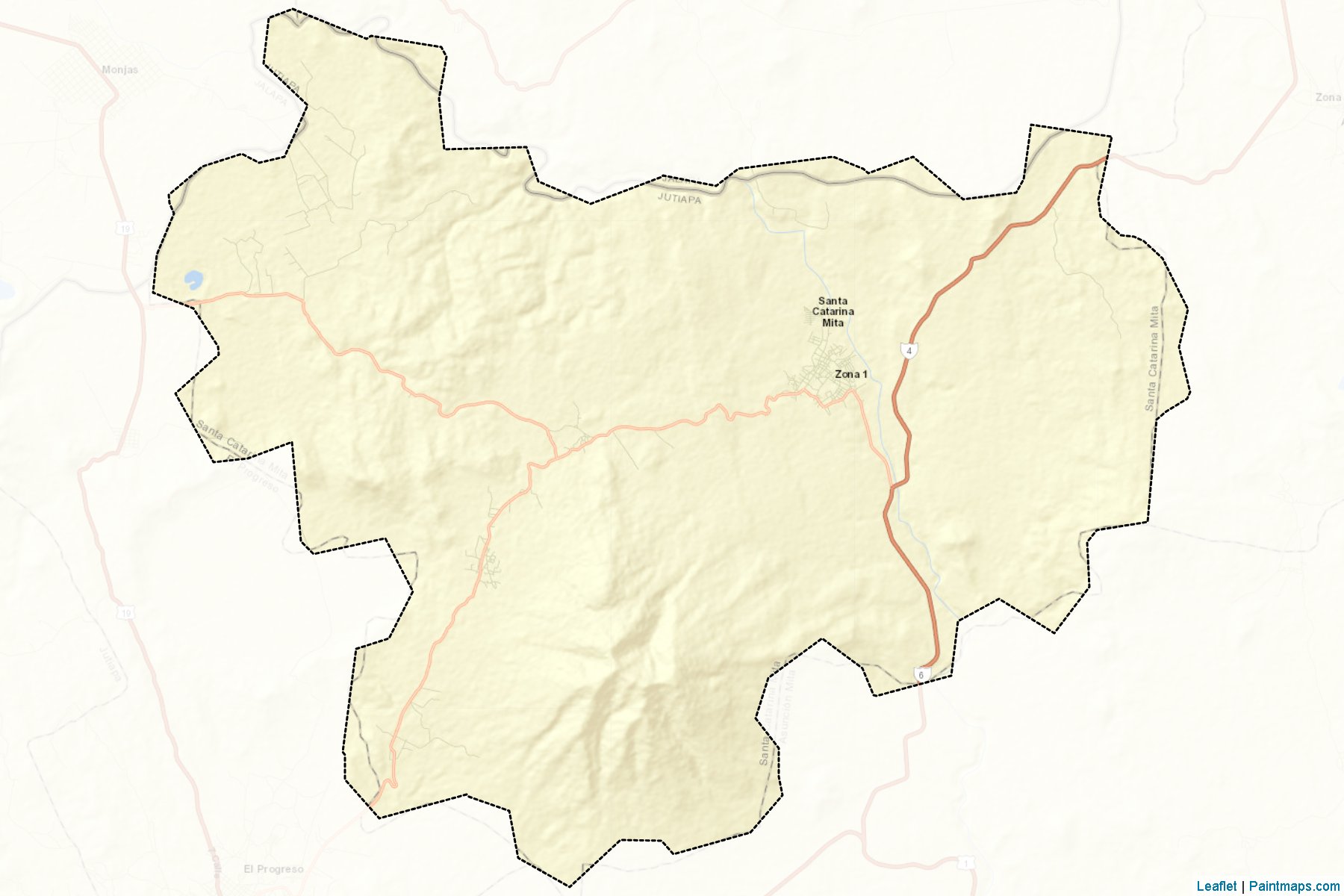 Muestras de recorte de mapas Santa Catarina Mita (Jutiapa)-2