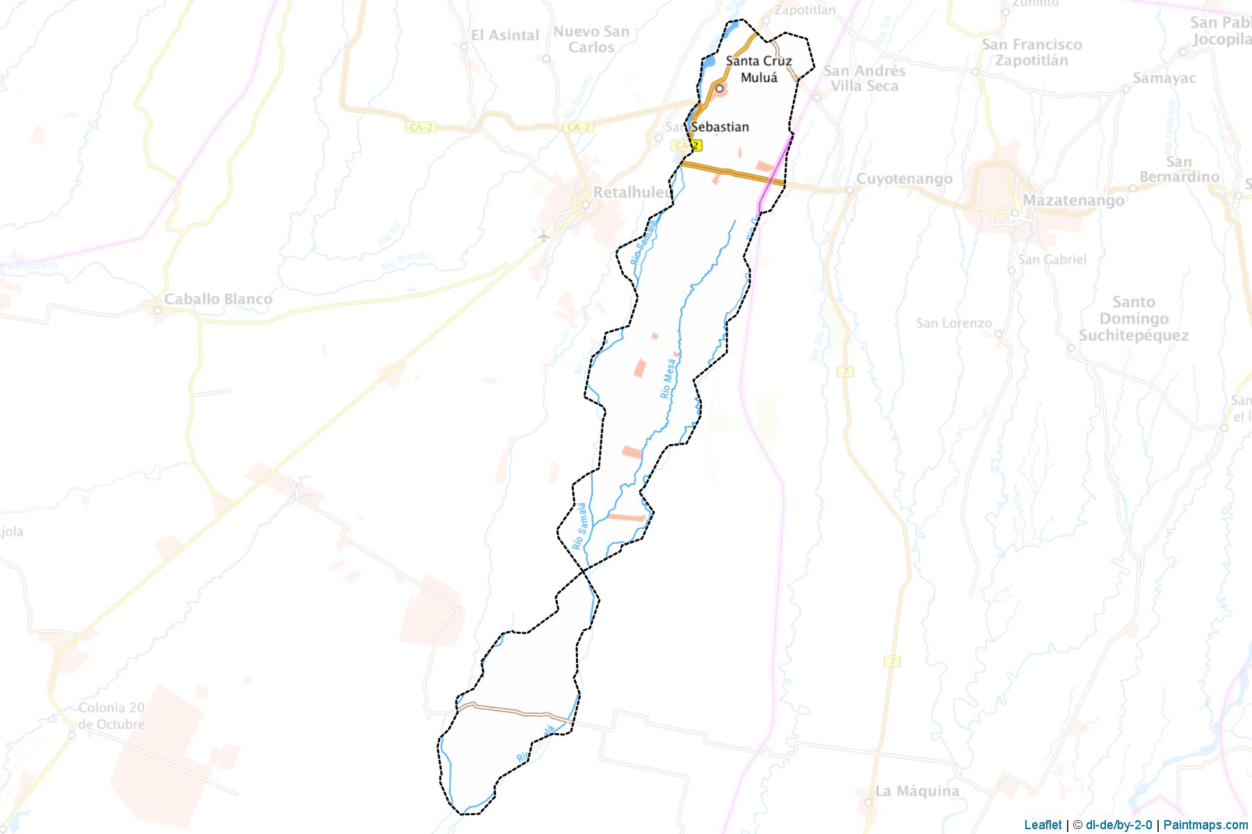 Muestras de recorte de mapas Santa Cruz Mulua (Retalhuleu)-1