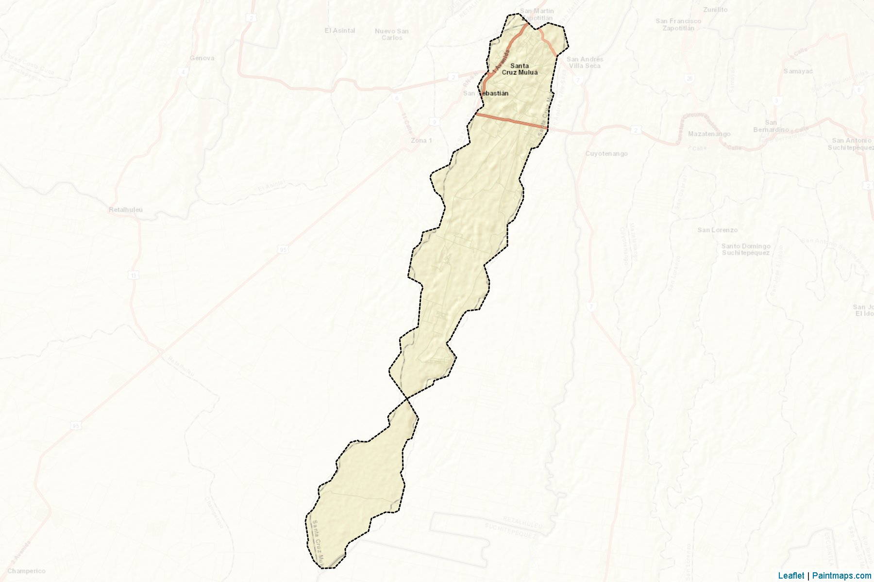 Muestras de recorte de mapas Santa Cruz Mulua (Retalhuleu)-2