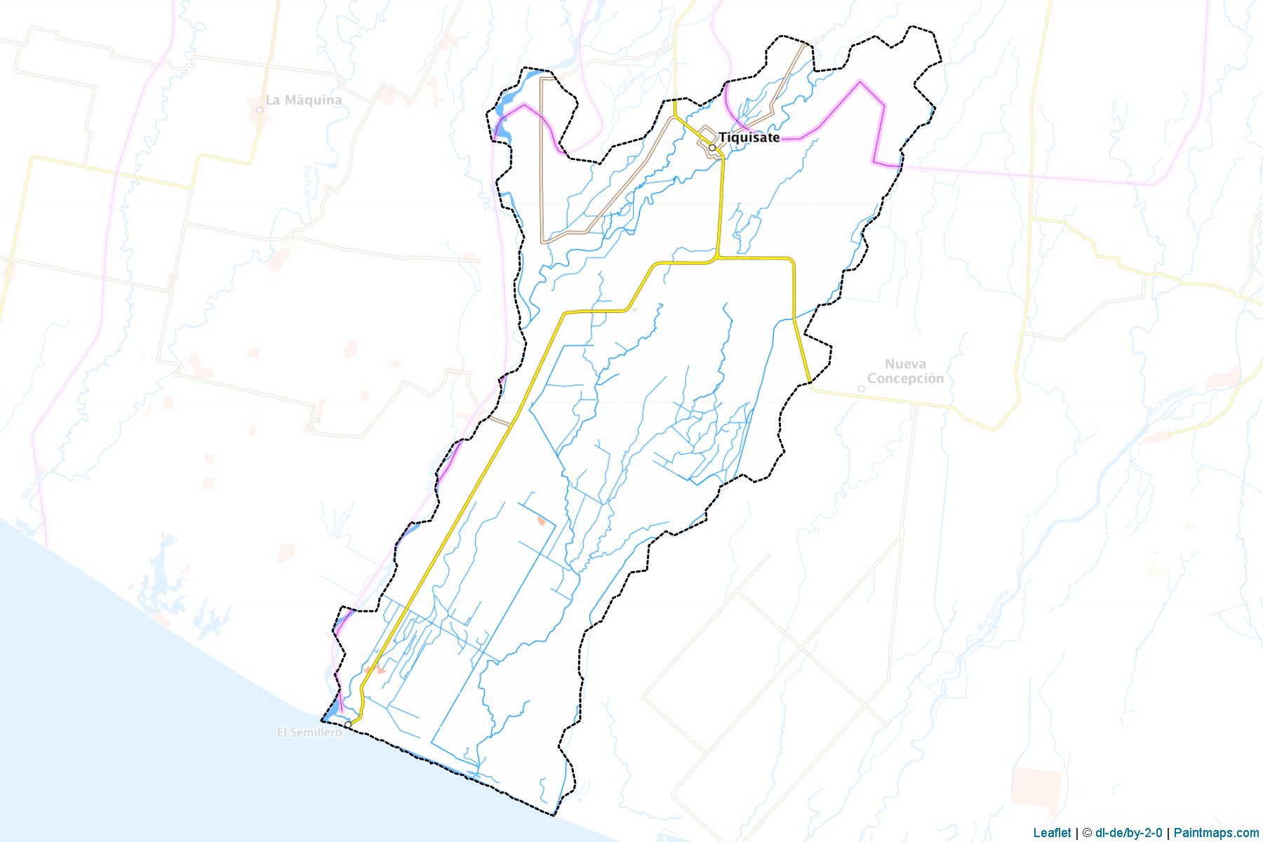 Tiquisate (Escuintla Departmano) Haritası Örnekleri-1