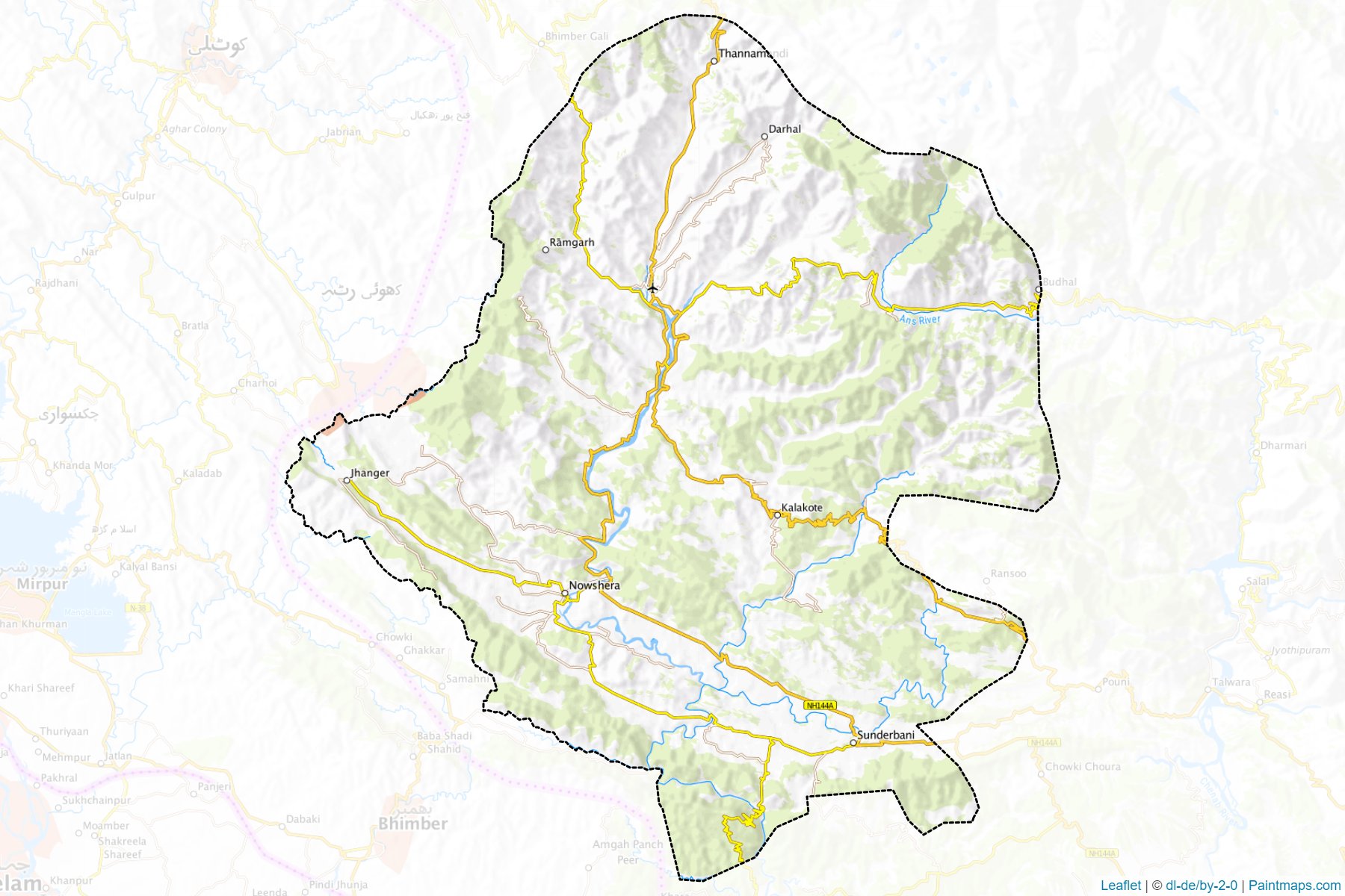 Rajouri (Jammu and Kashmir) Map Cropping Samples-1