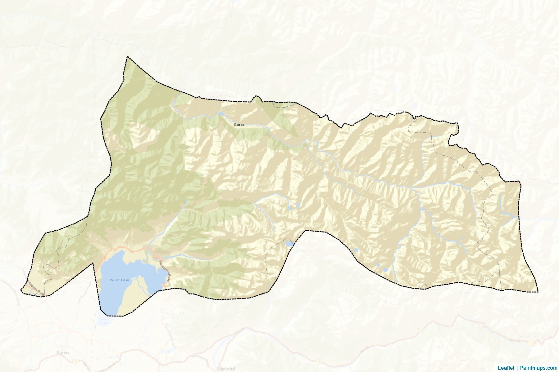 Bandipore (Jammu and Kashmir) Map Cropping Samples-2