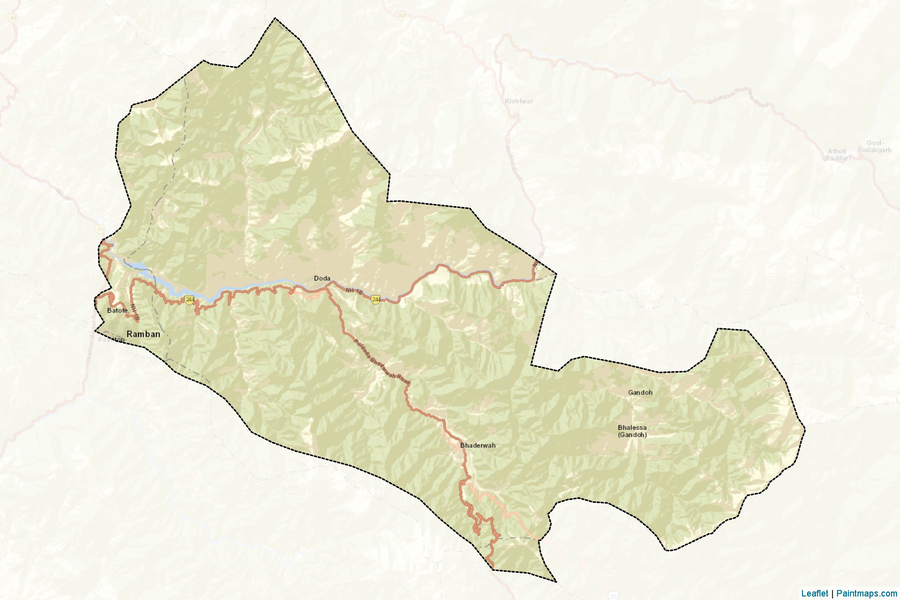 Doda (Cemmu ve Keşmir) Haritası Örnekleri-2