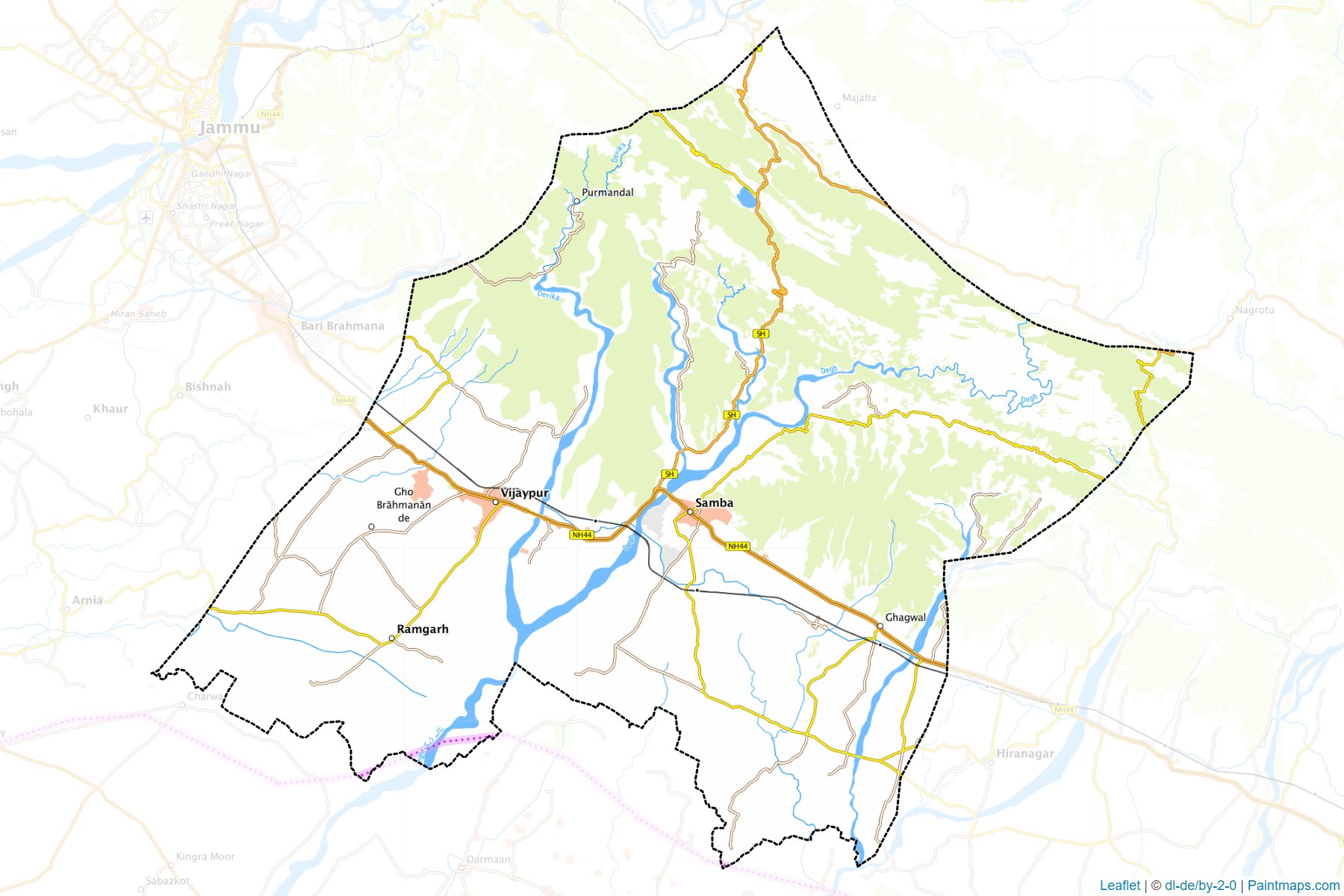 Samba (Jammu and Kashmir) Map Cropping Samples-1