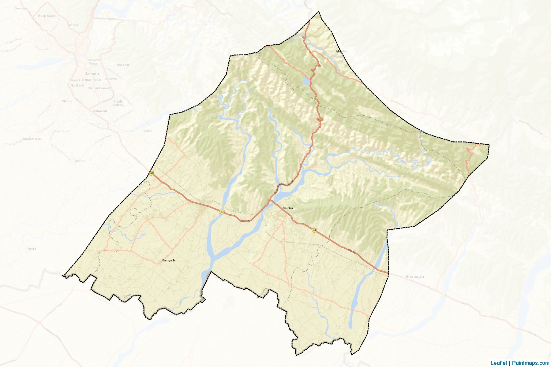 Samba (Jammu and Kashmir) Map Cropping Samples-2