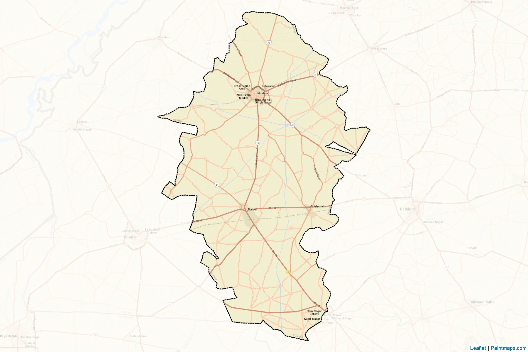 Muktsar (Punjab) Map Cropping Samples-2