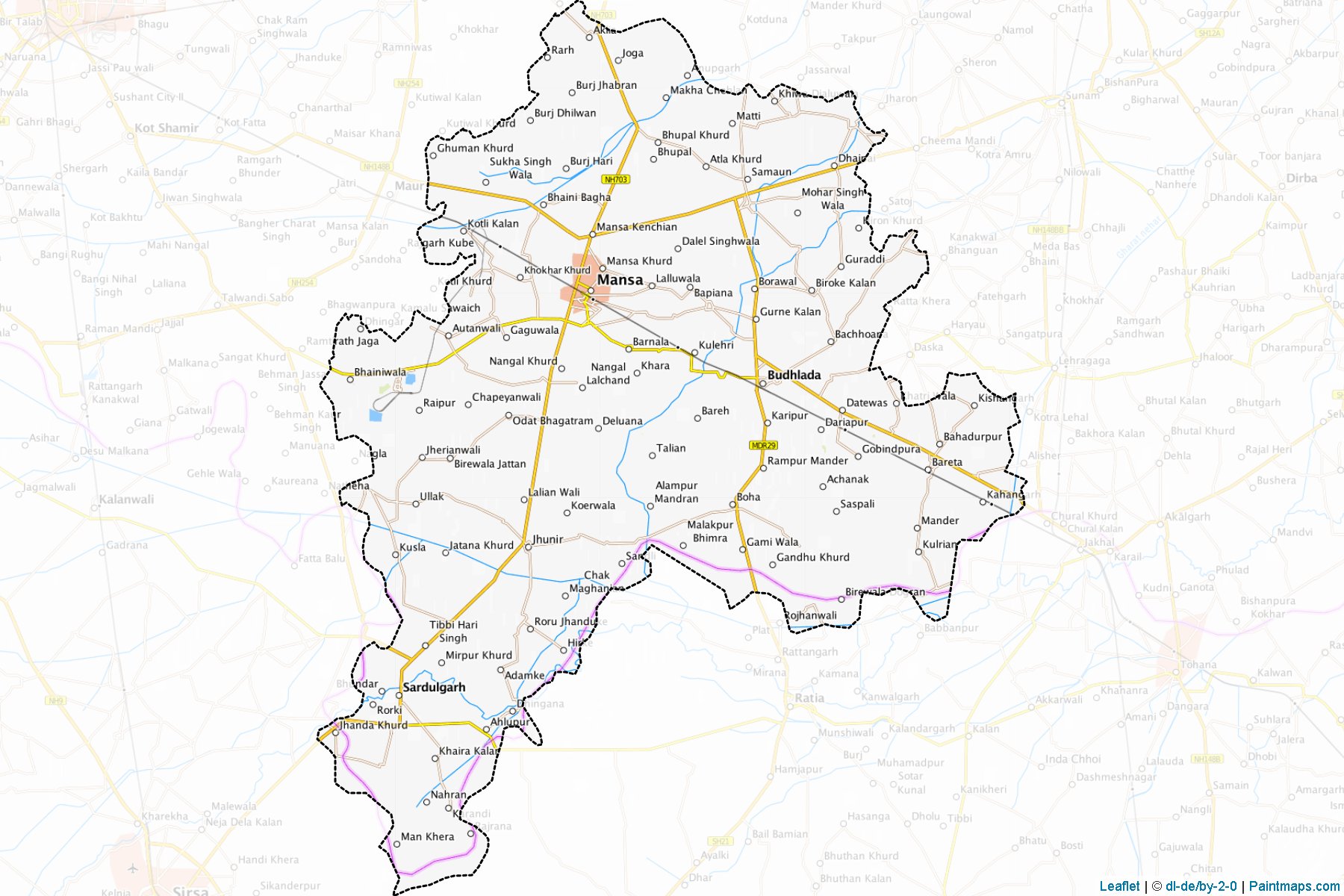 Mansa (Punjab) Map Cropping Samples-1