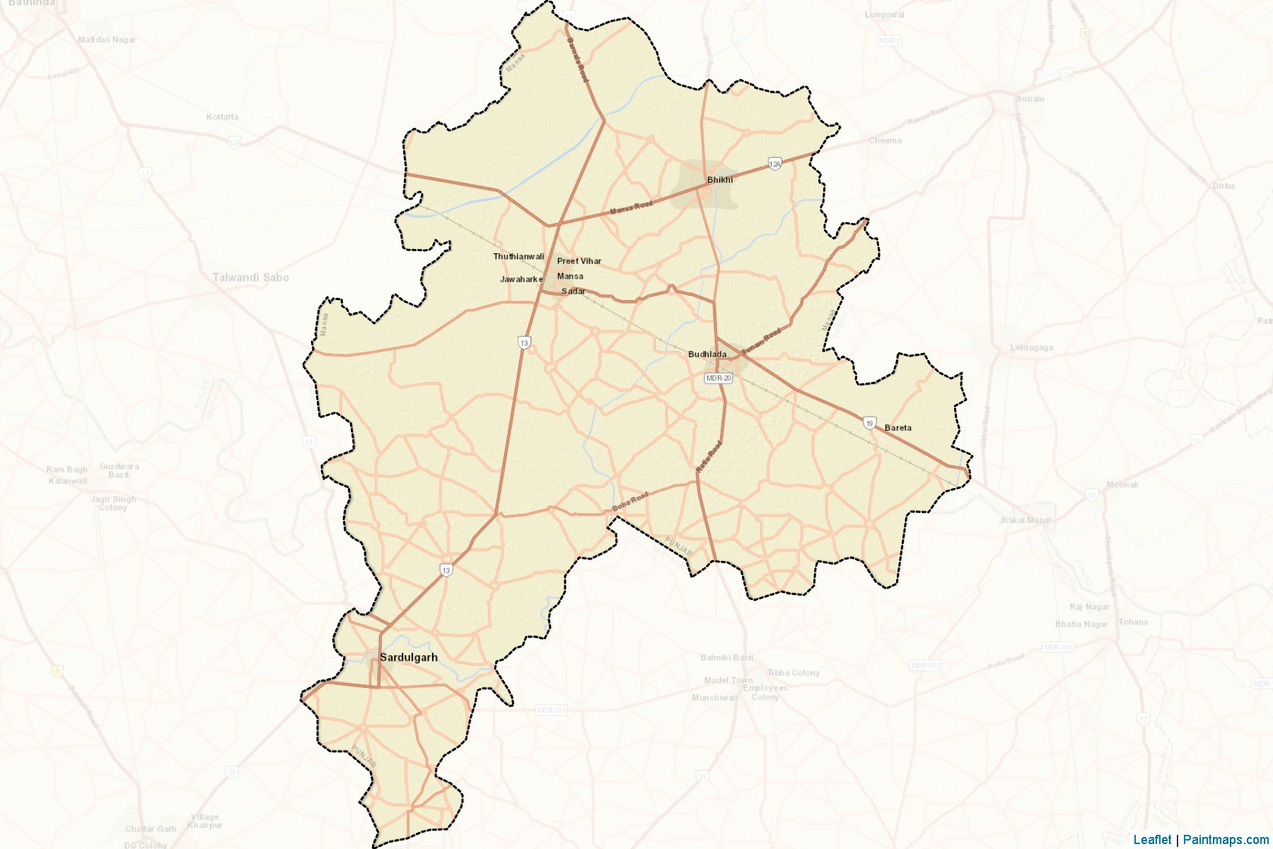 Mansa (Punjab) Map Cropping Samples-2