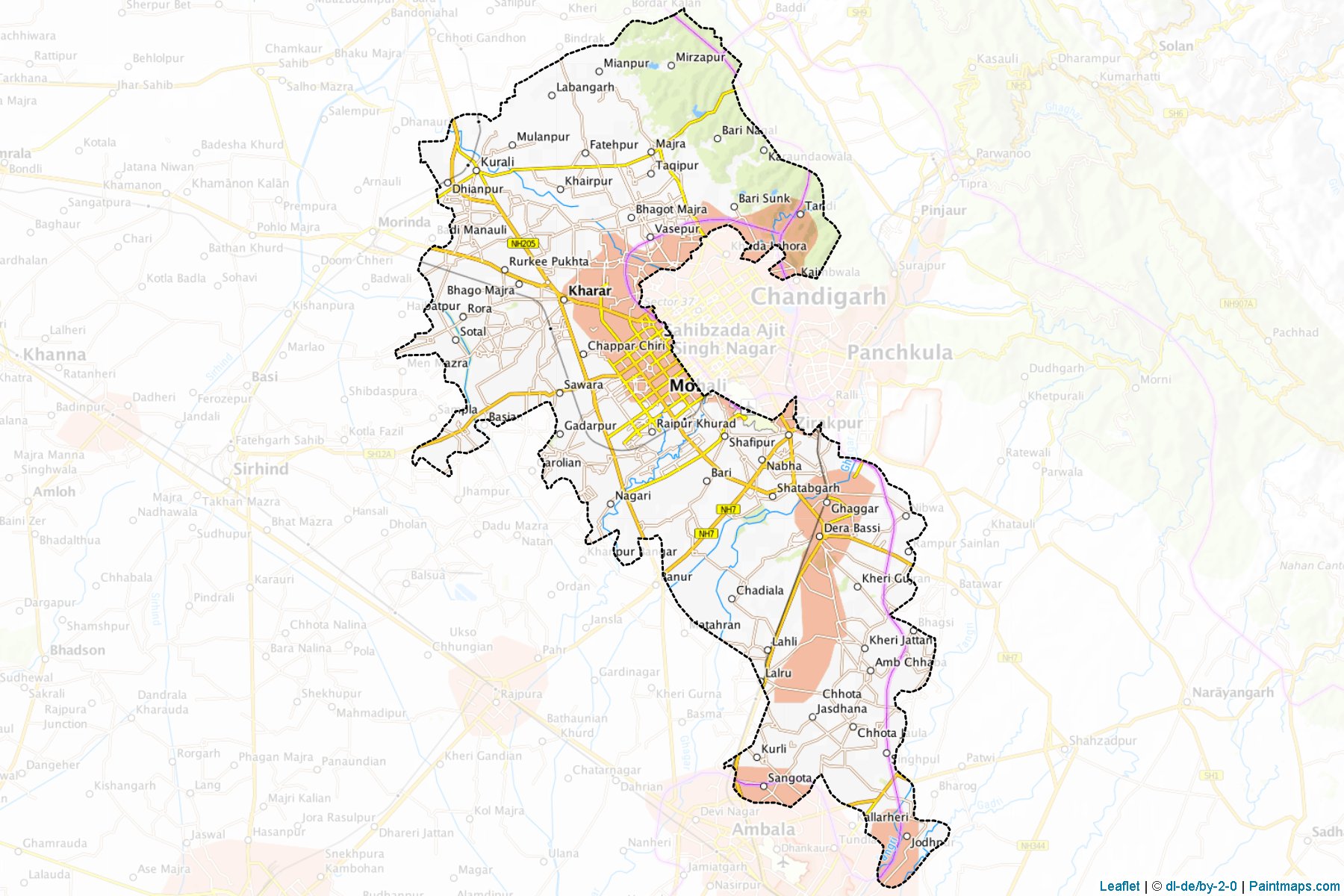 Rupnagar (Punjab) Map Cropping Samples-1