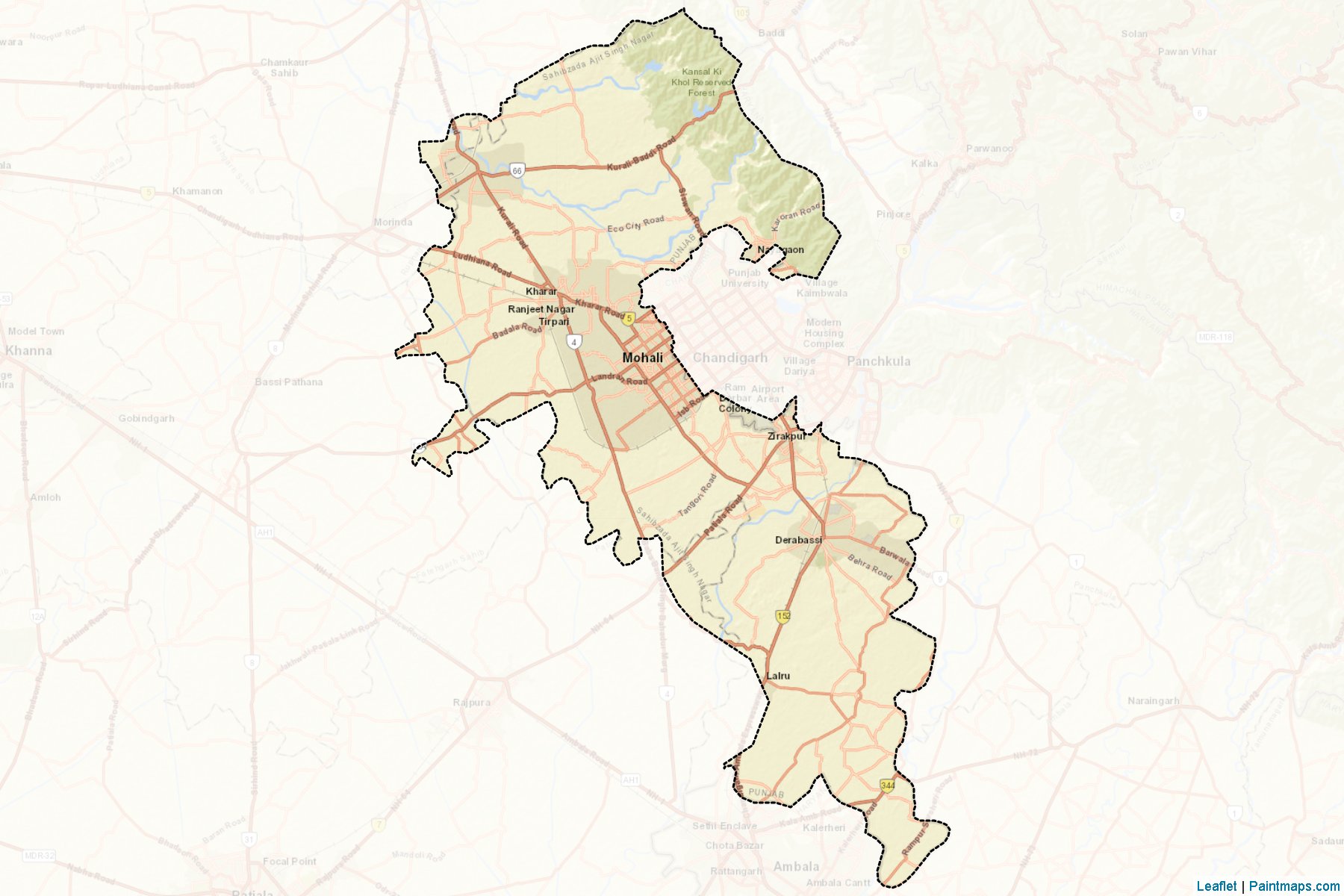 Rupnagar (Punjab) Map Cropping Samples-2