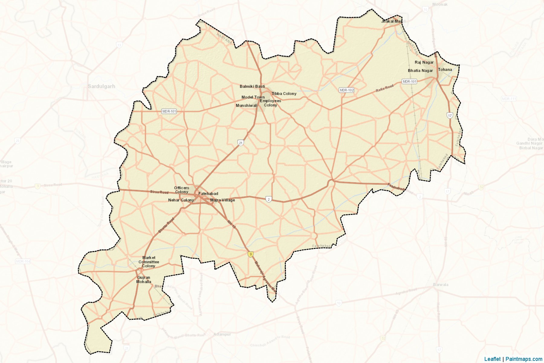 Fatehabad (Haryana) Map Cropping Samples-2