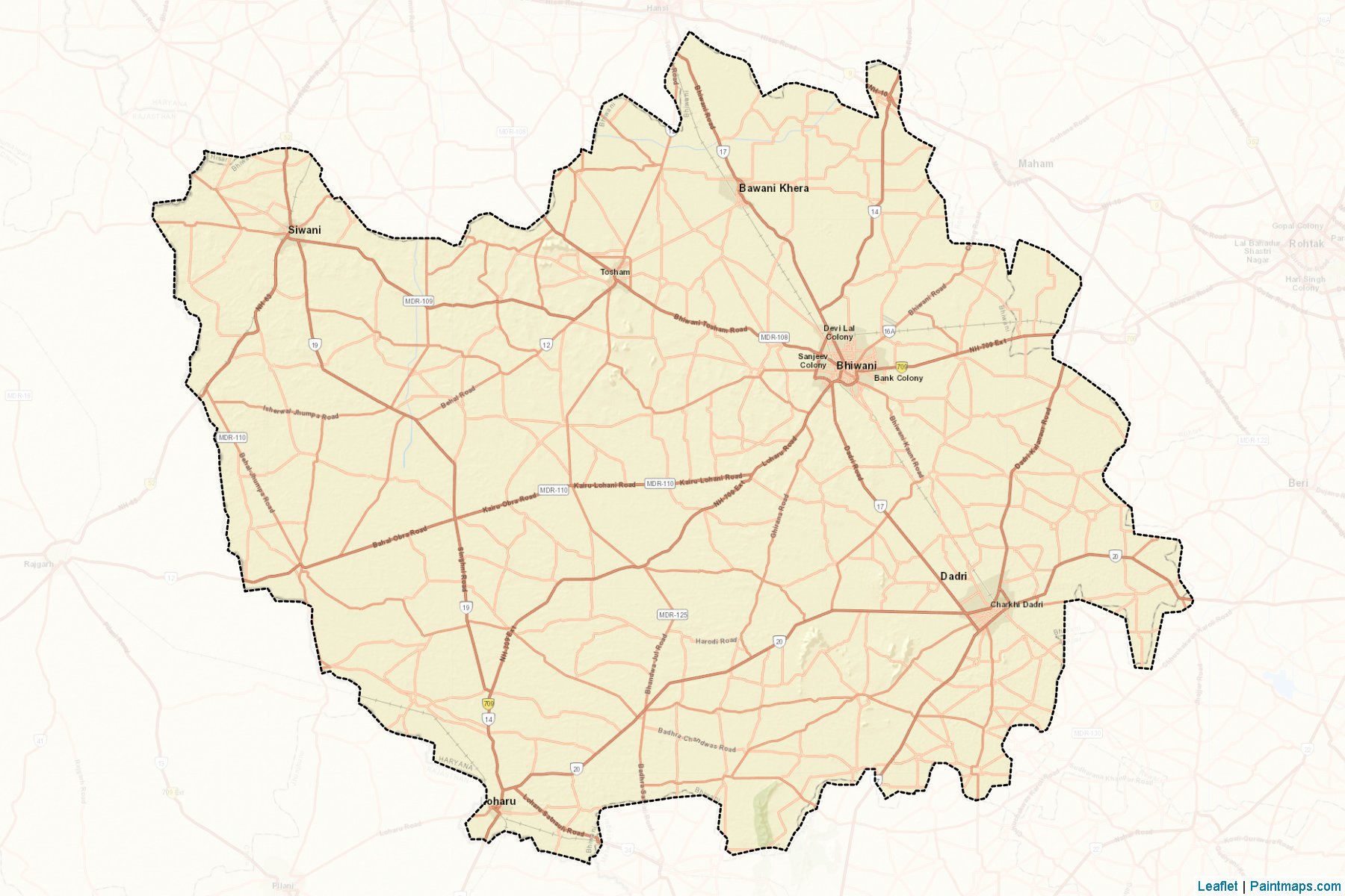 Bhiwani (Haryana) Map Cropping Samples-2