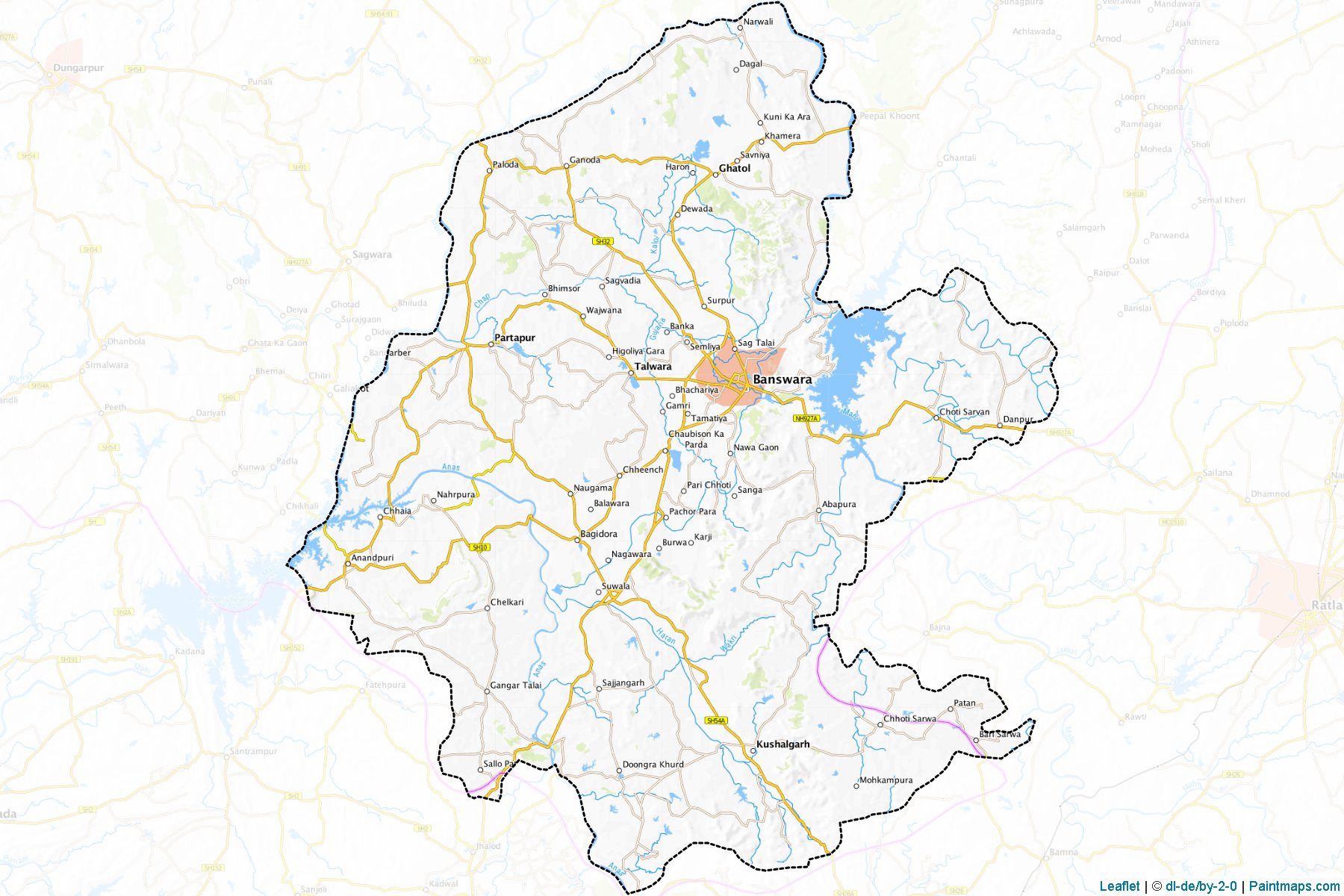 Banswara (Racastan) Haritası Örnekleri-1