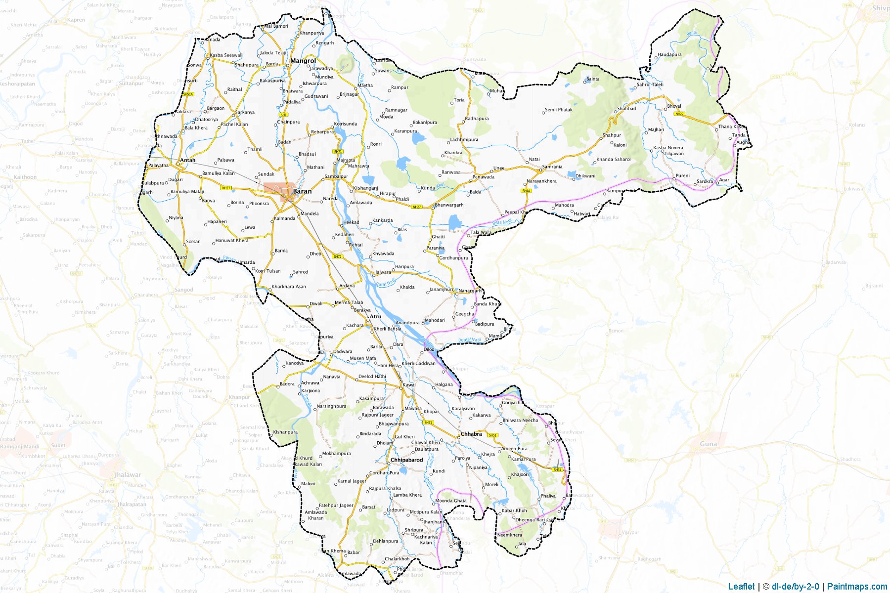 Baran (Rajasthan) Map Cropping Samples-1