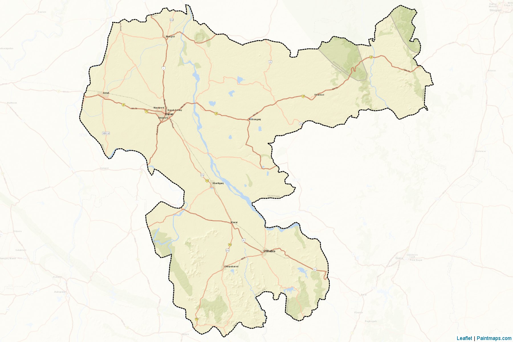 Baran (Rajasthan) Map Cropping Samples-2