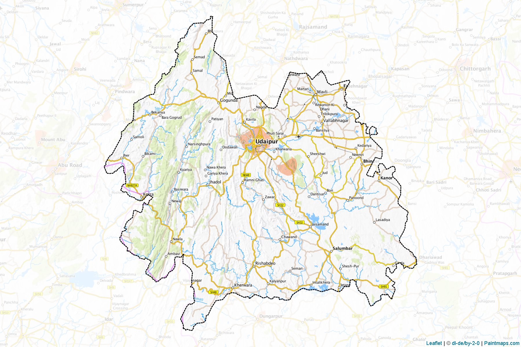 Udaipur (Rajasthan) Map Cropping Samples-1