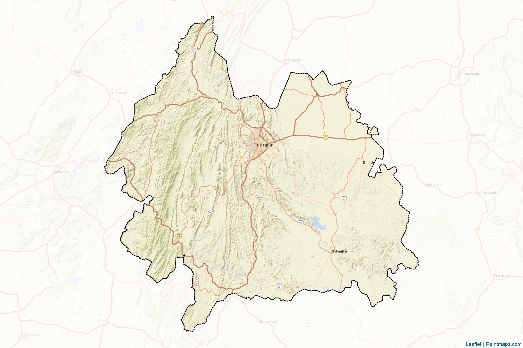 Udaipur (Rajasthan) Map Cropping Samples-2