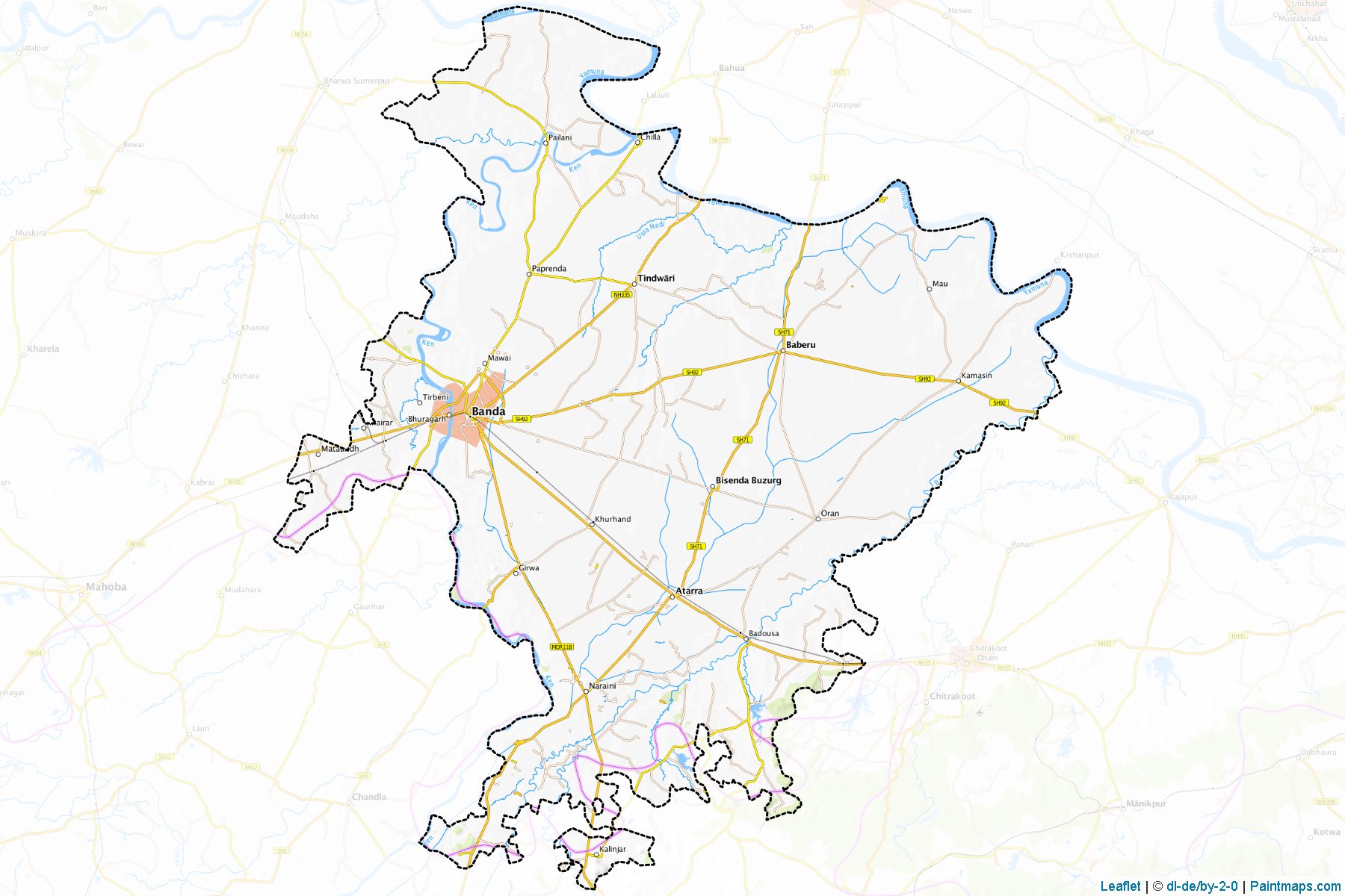 Banda (Uttar Pradesh) Map Cropping Samples-1