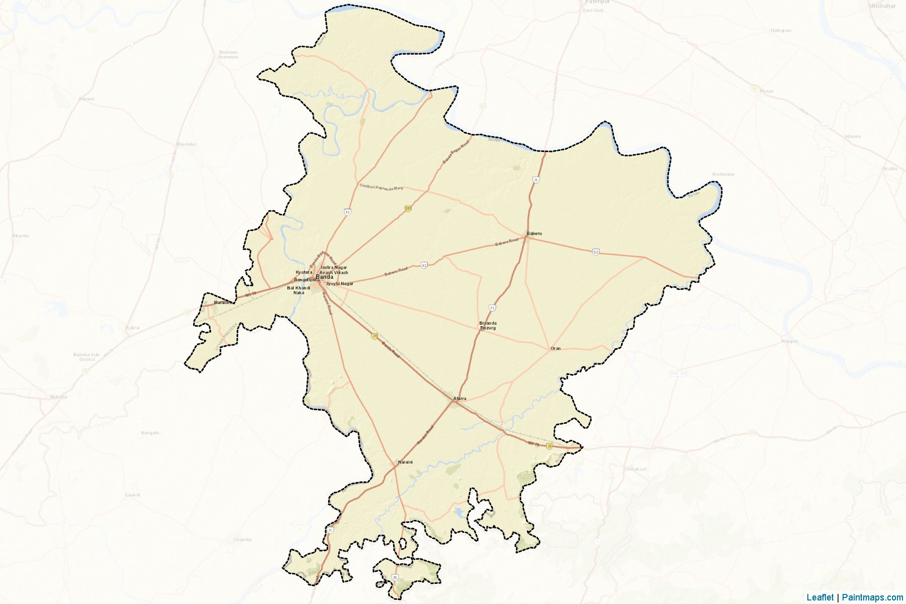 Banda (Uttar Pradesh) Map Cropping Samples-2