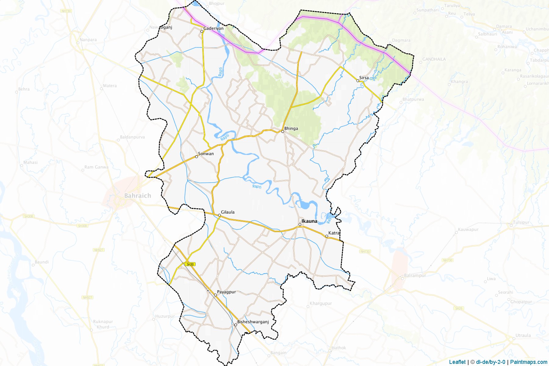 Shravasti (Uttar Pradesh) Map Cropping Samples-1