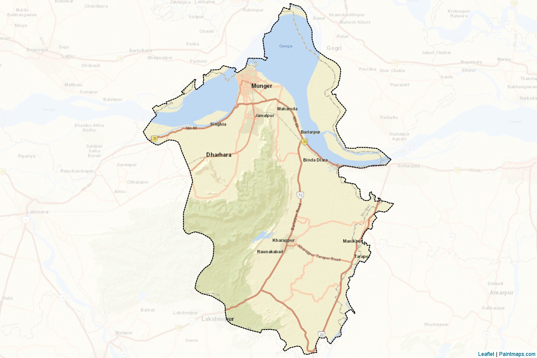 Munger (Bihar) Map Cropping Samples-2