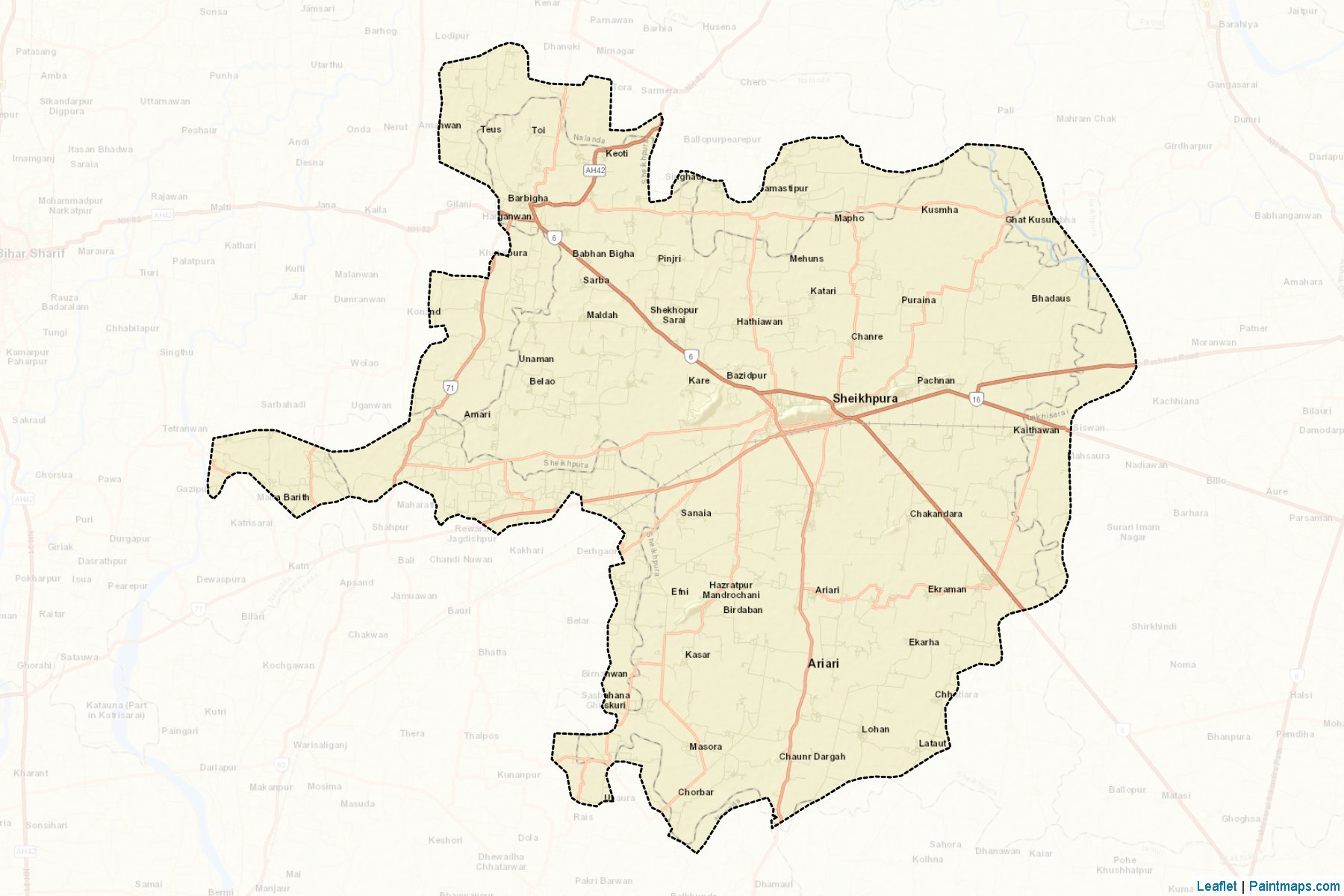 Sheikhpura (Bihar) Map Cropping Samples-2