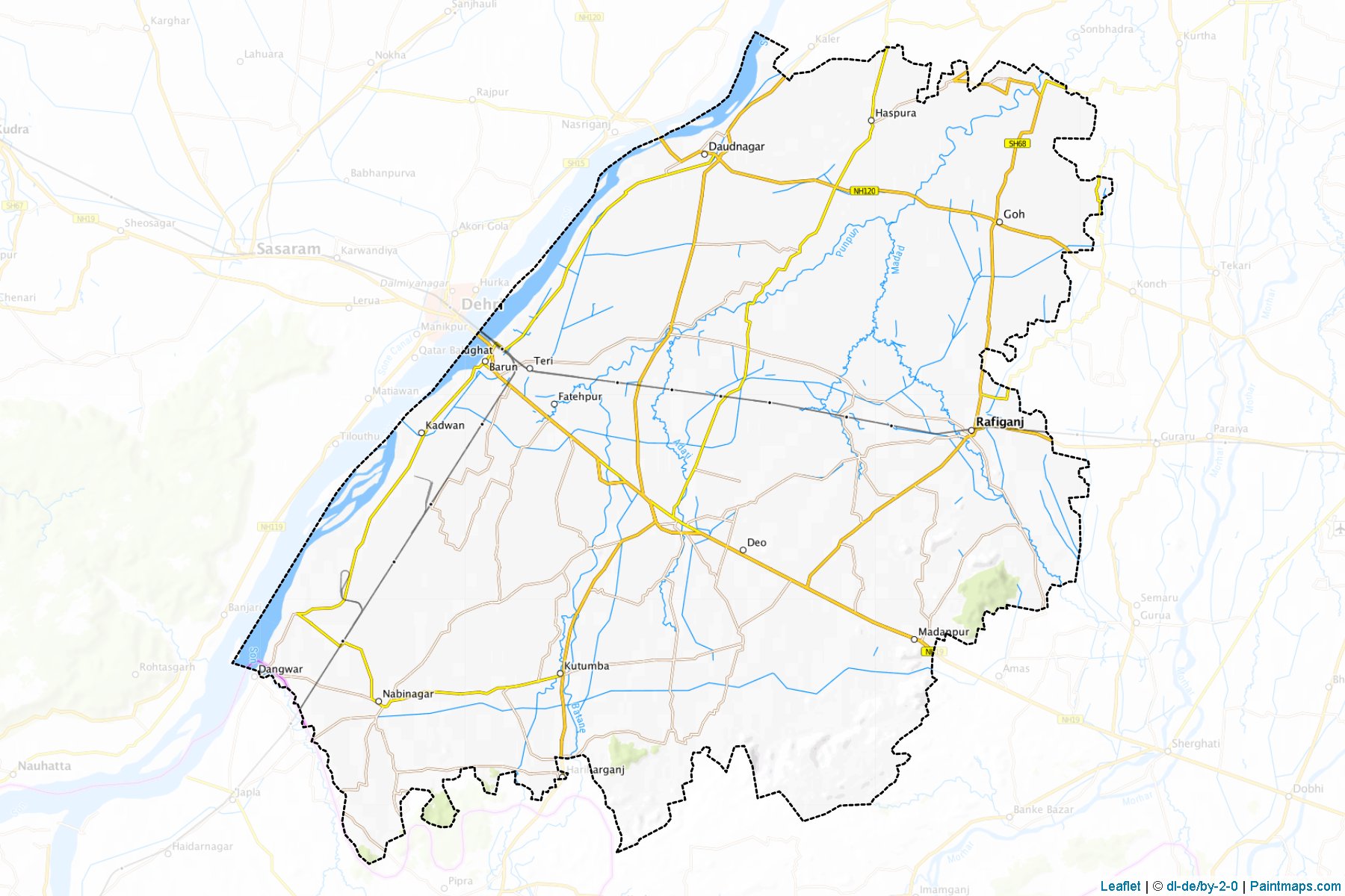 Aurangabad (Bihar) Map Cropping Samples-1