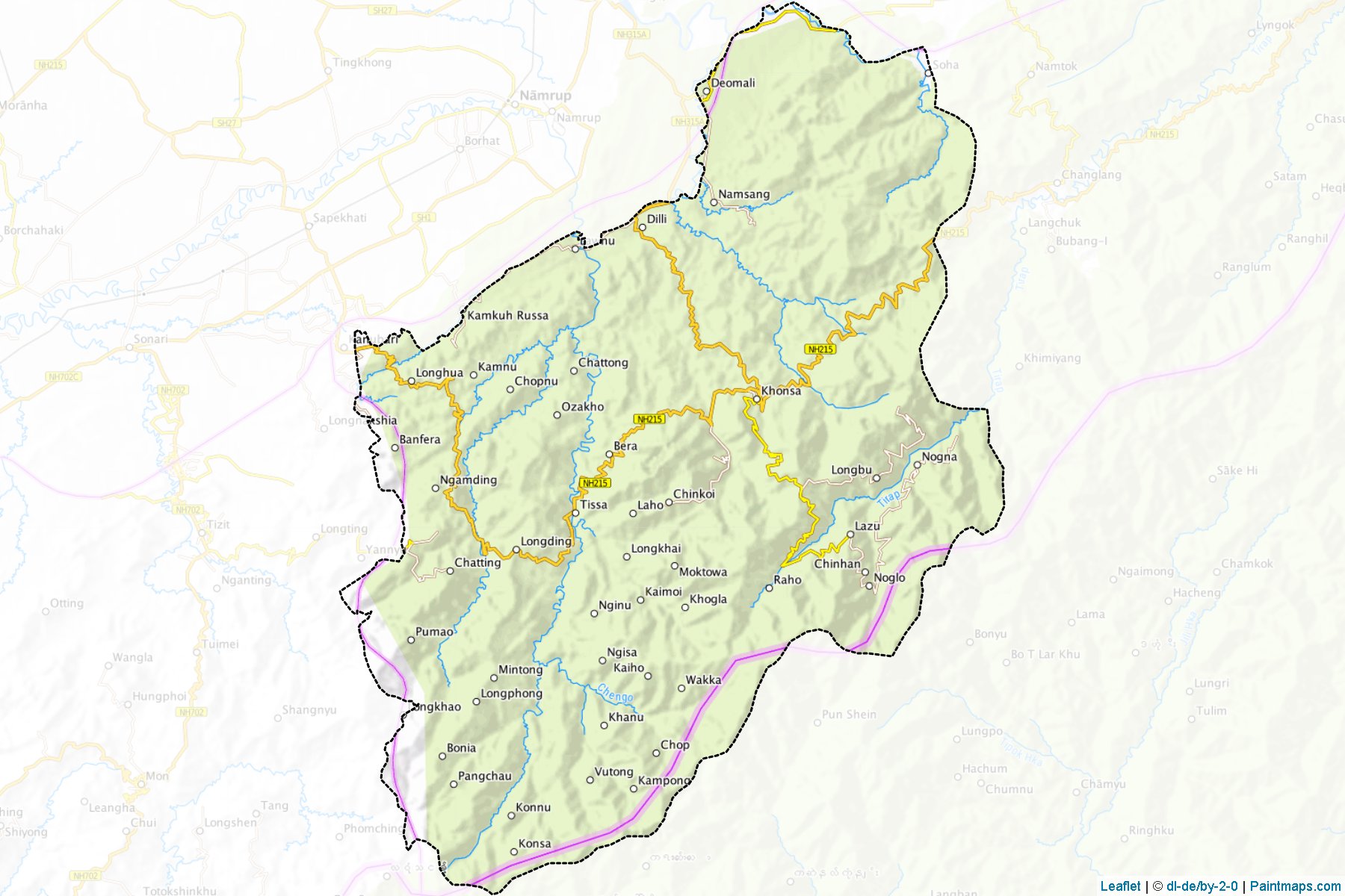 Tirap (Arunachal Pradesh) Map Cropping Samples-1