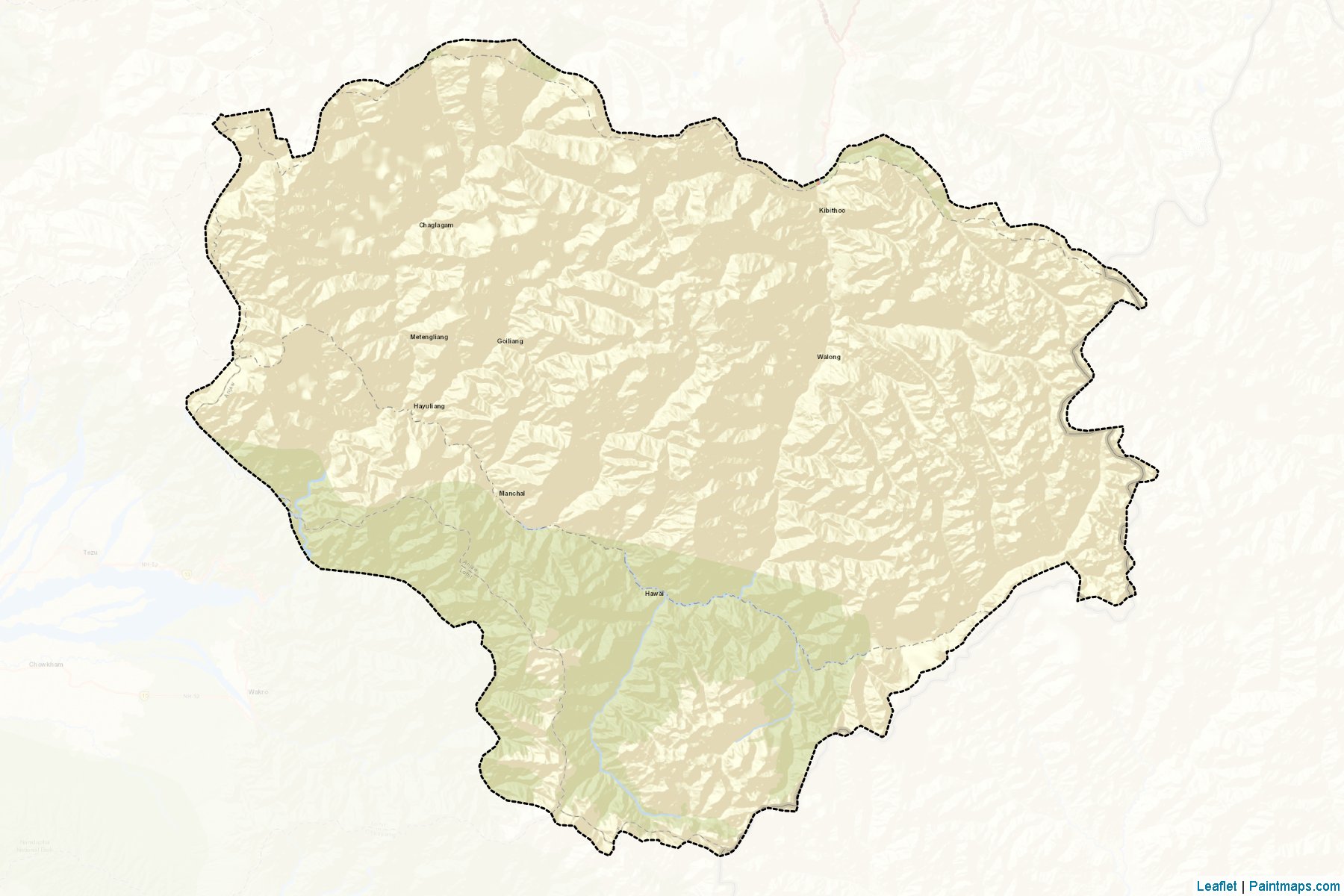 Anjaw (Arunachal Pradesh) Map Cropping Samples-2