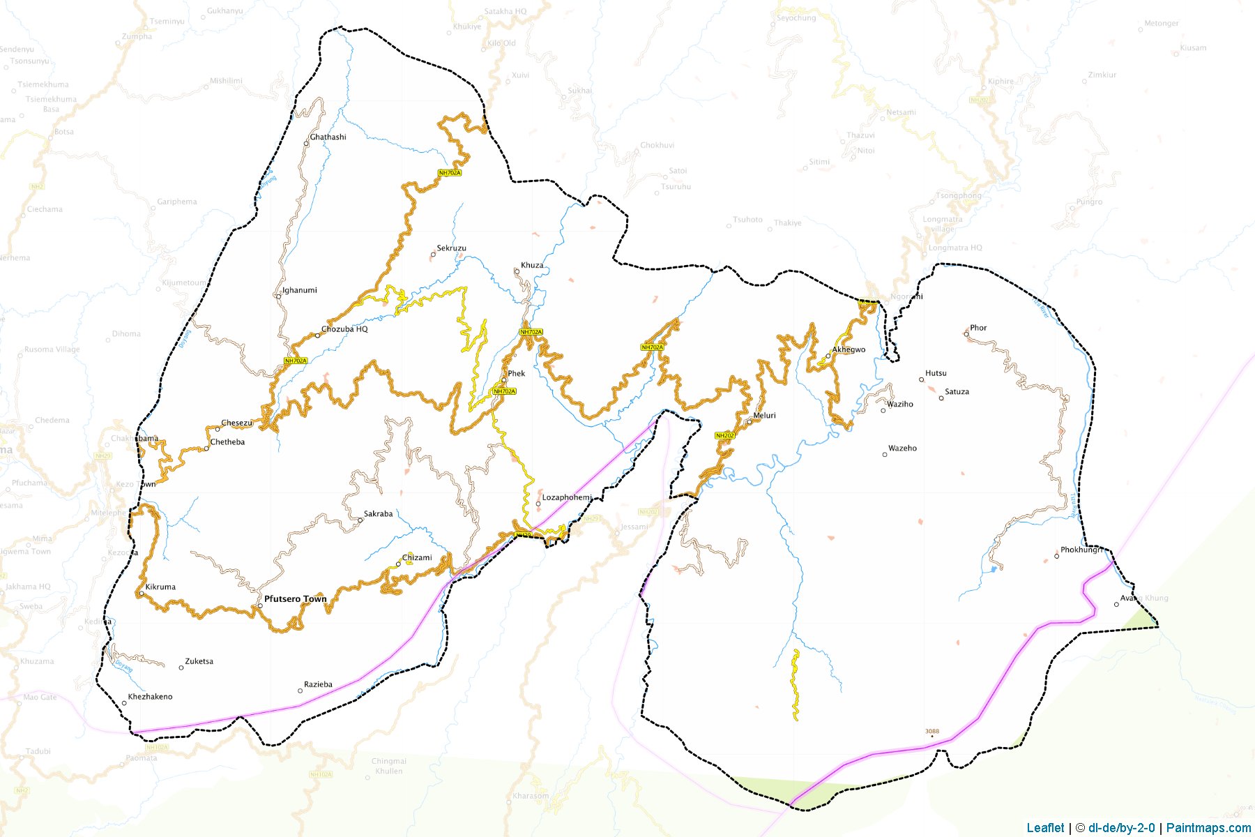 Phek (Nagaland) Map Cropping Samples-1