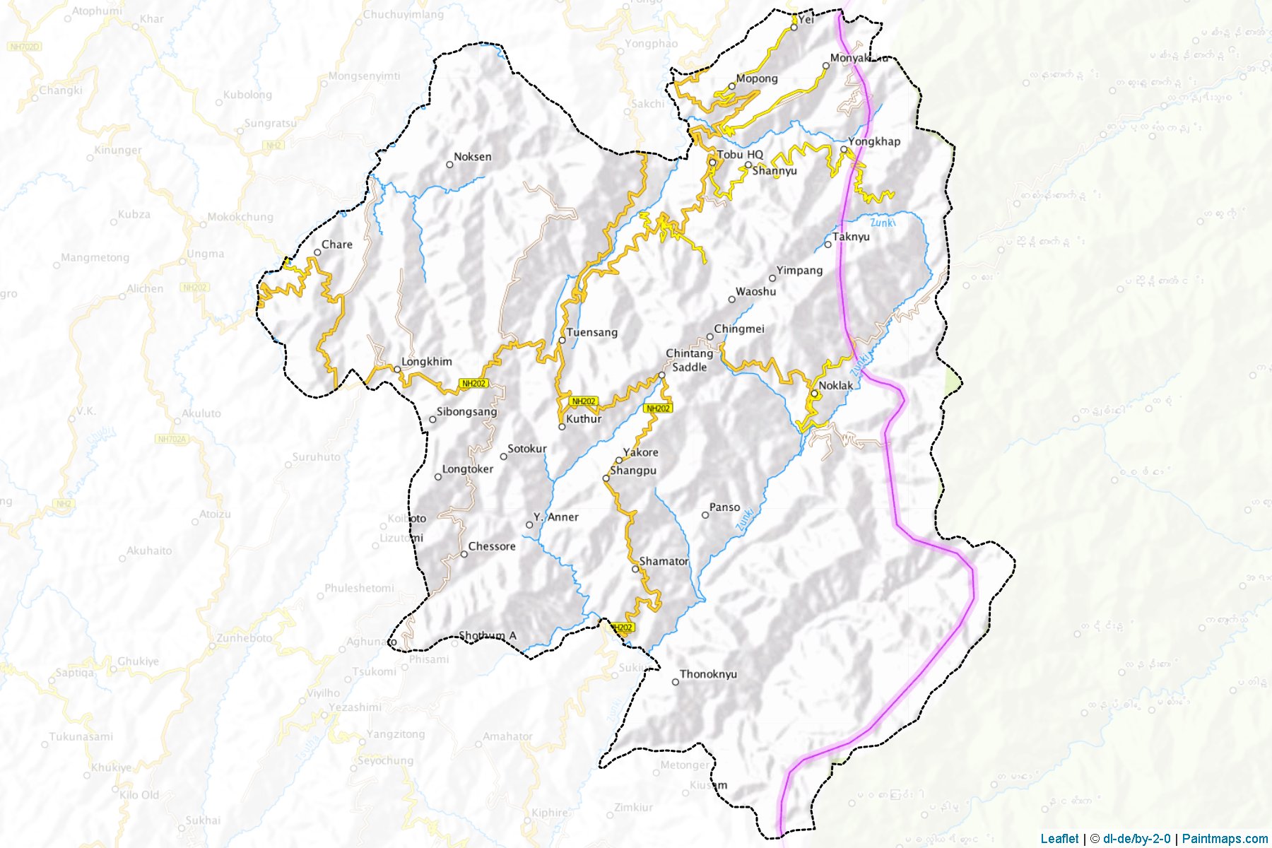 Tuensang (Nagaland) Haritası Örnekleri-1