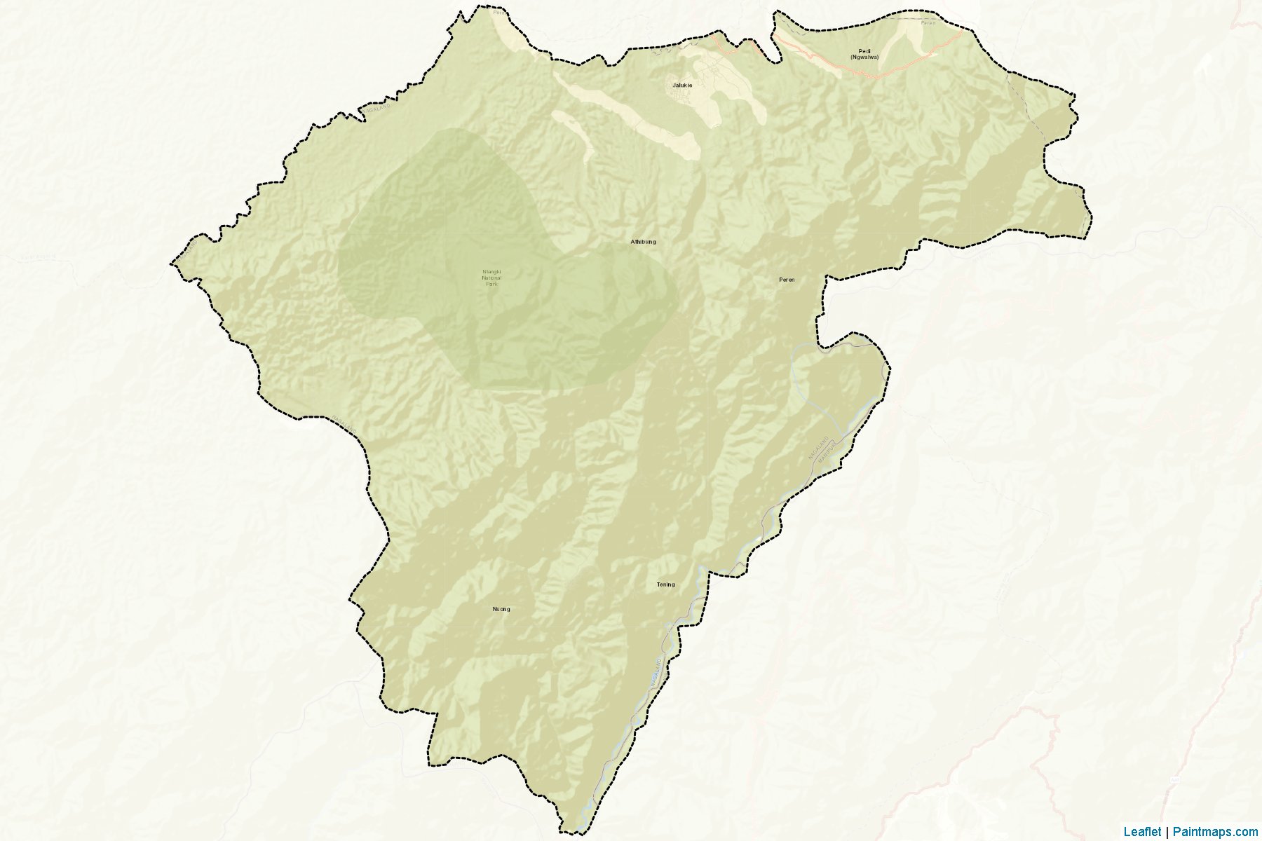 Muestras de recorte de mapas Peren (Nagaland)-2