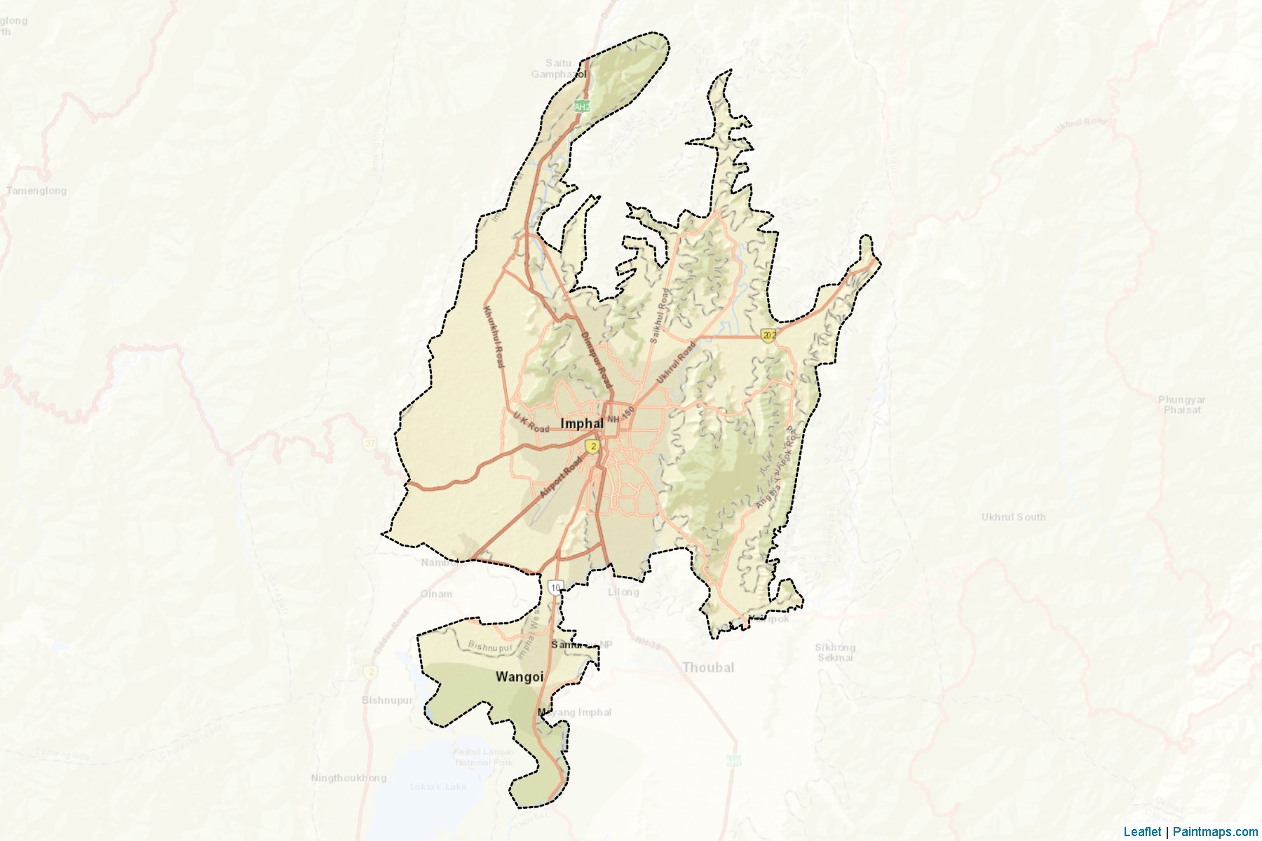 East Imphal (Manipur) Map Cropping Samples-2