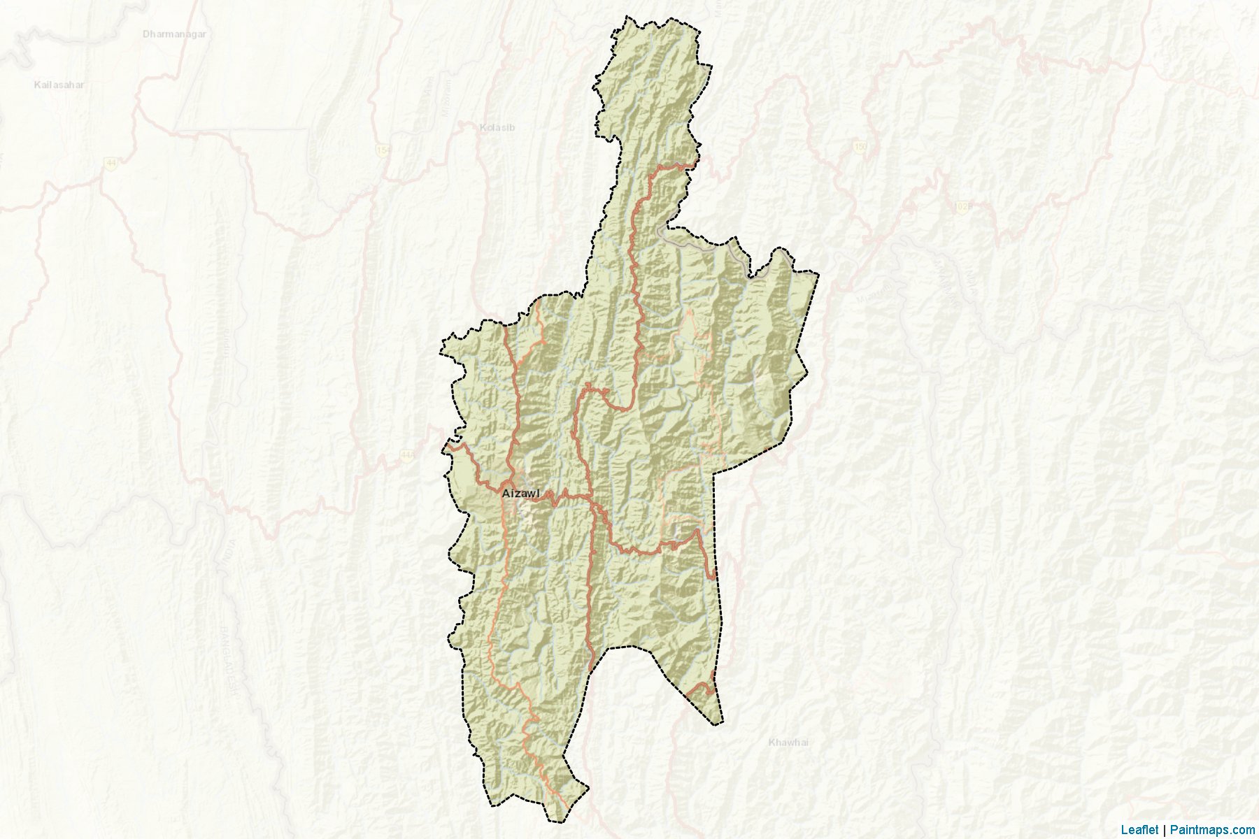 Aizawl (Mizoram) Map Cropping Samples-2