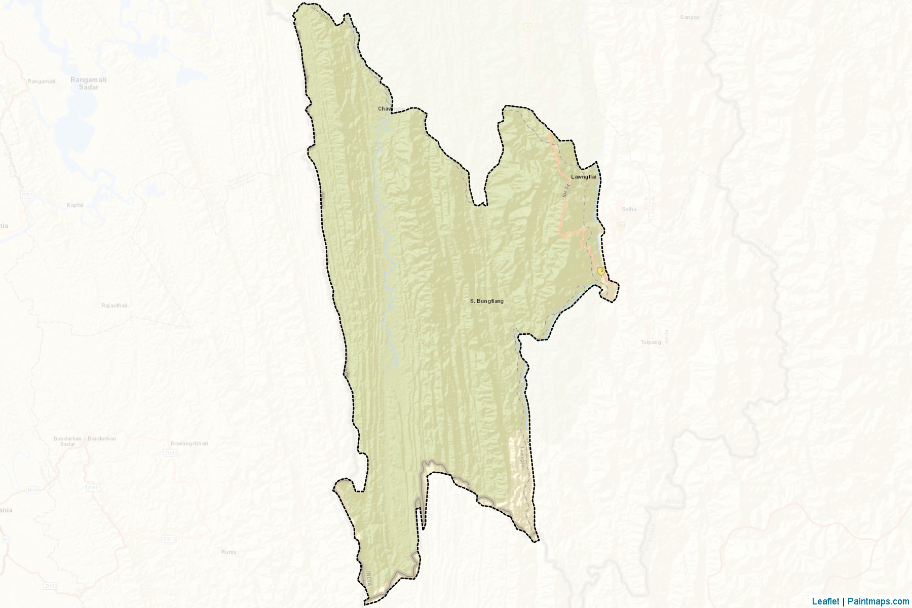 Lawngtlai (Mizoram) Map Cropping Samples-2