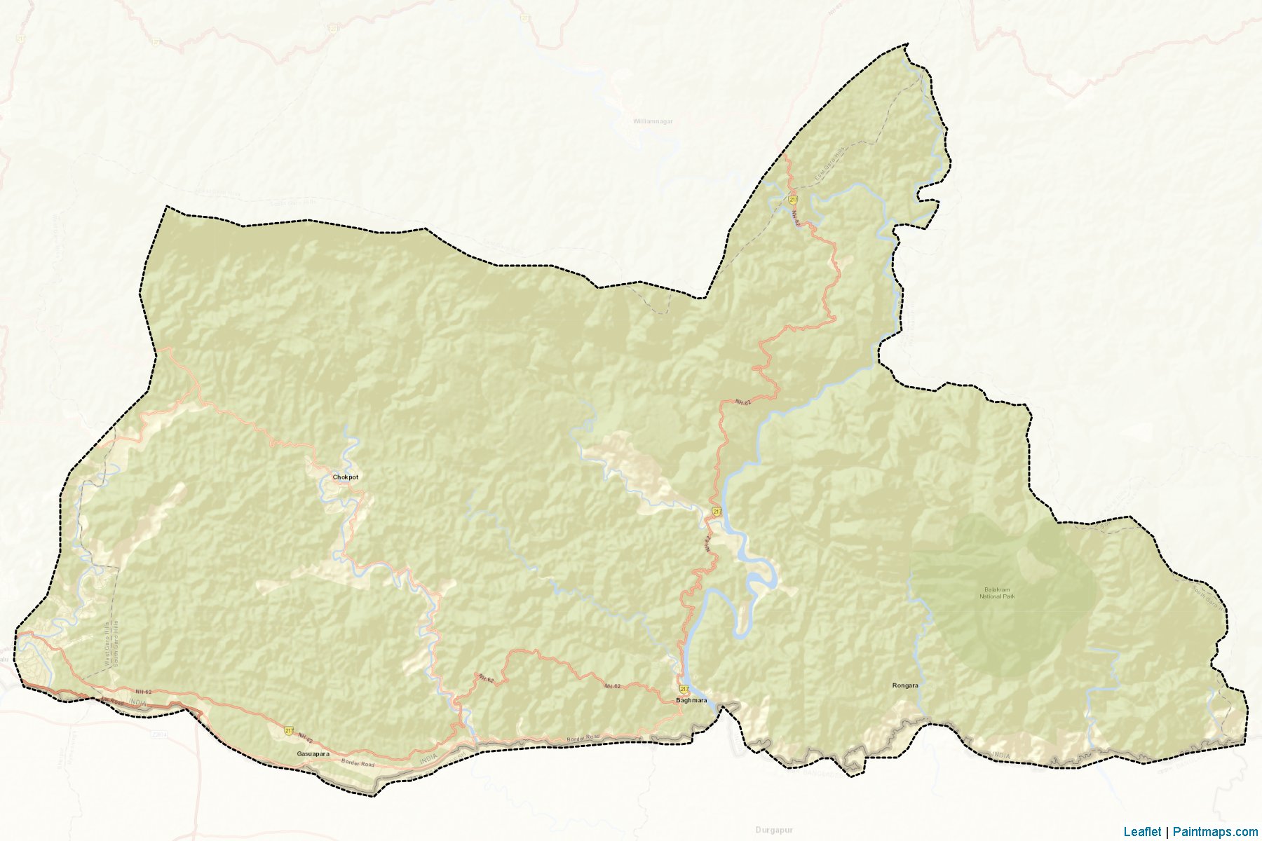 South Garo Hills (Meghalaya) Map Cropping Samples-2