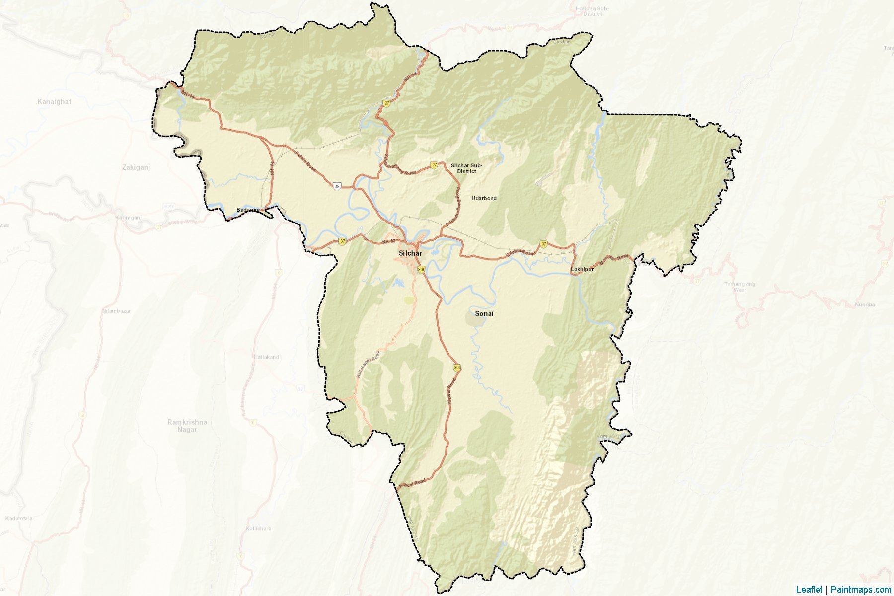 Cachar (Assam) Map Cropping Samples-2