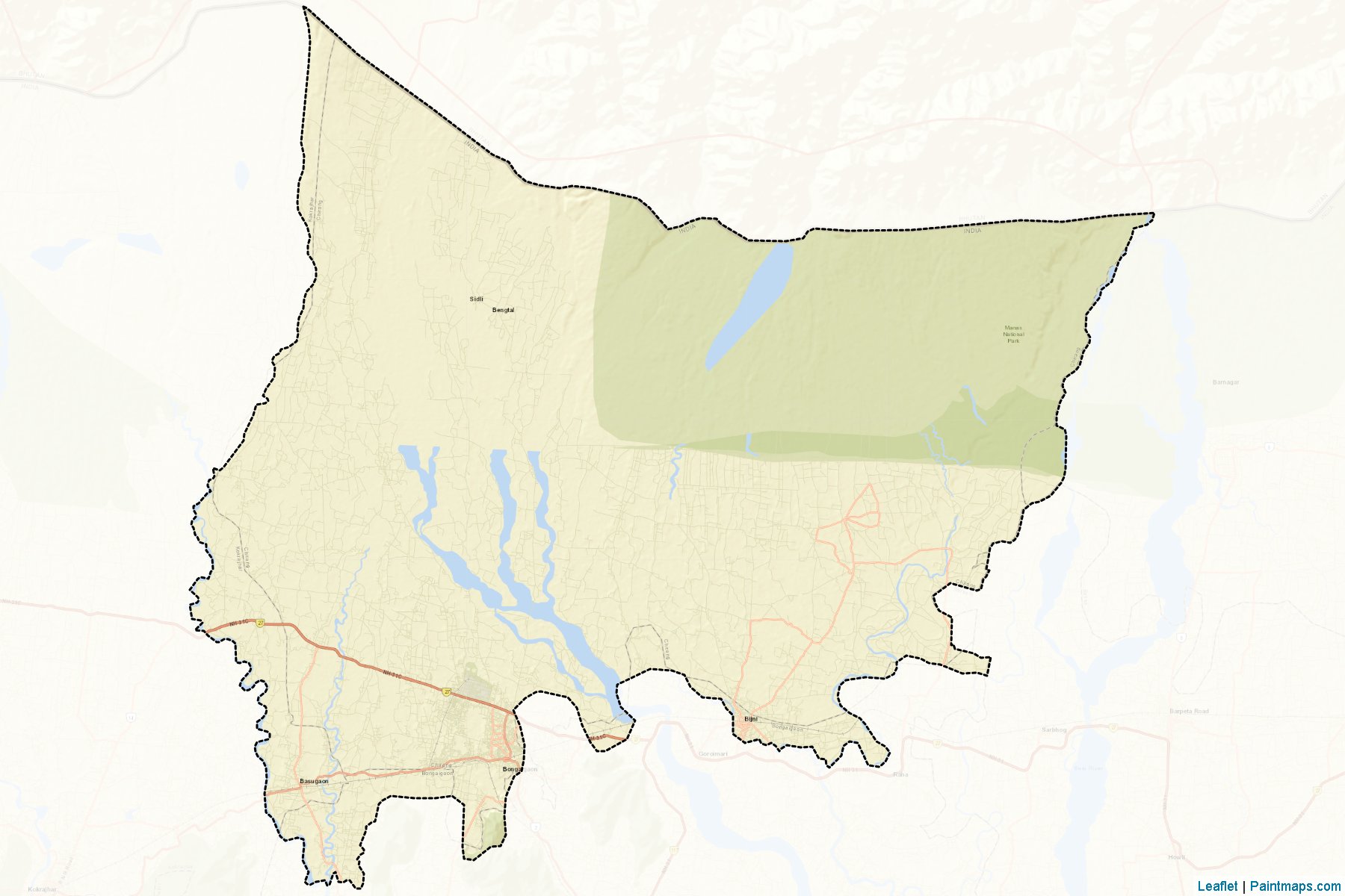 Chirang (Assam) Map Cropping Samples-2