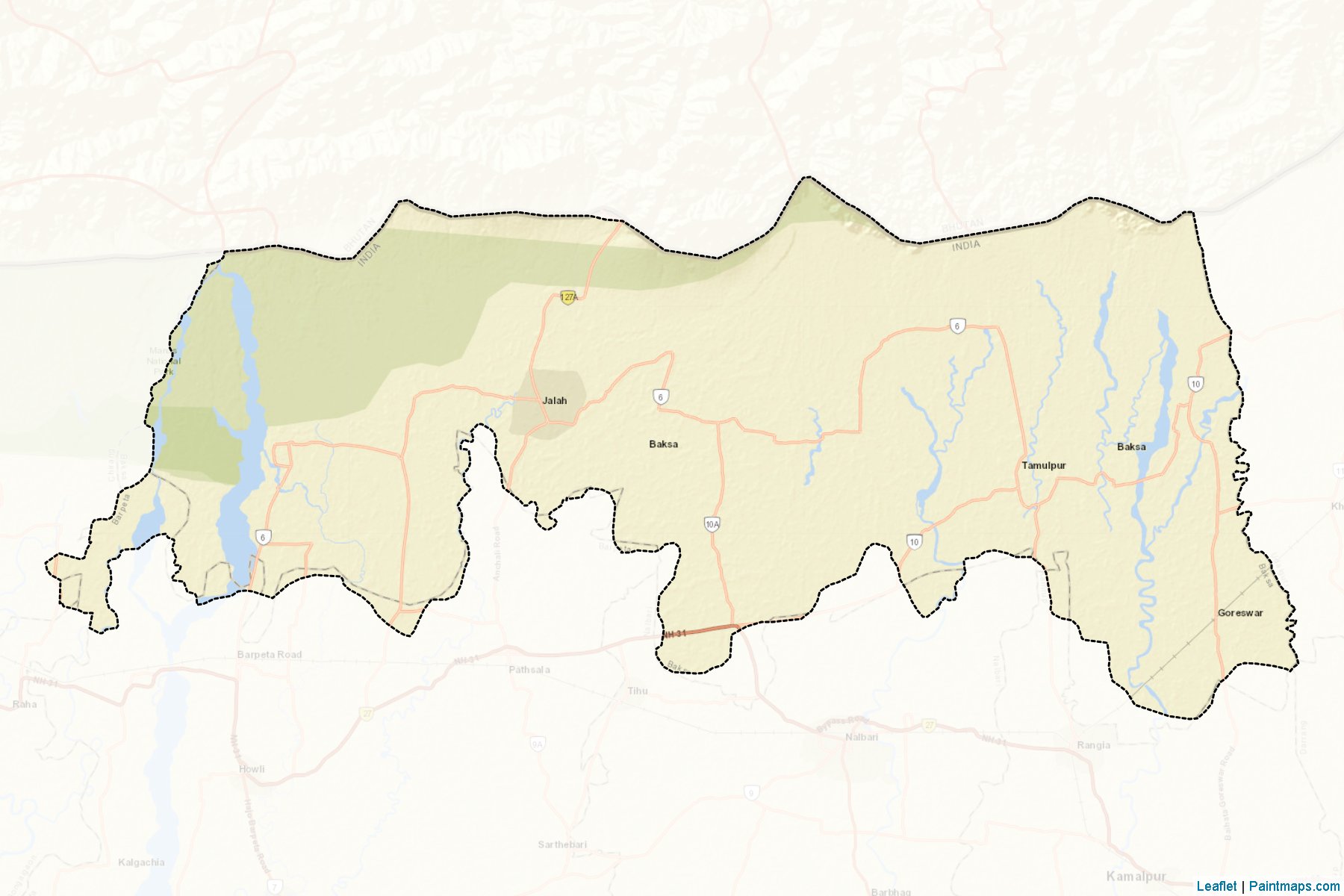 Baksa (Assam) Haritası Örnekleri-2