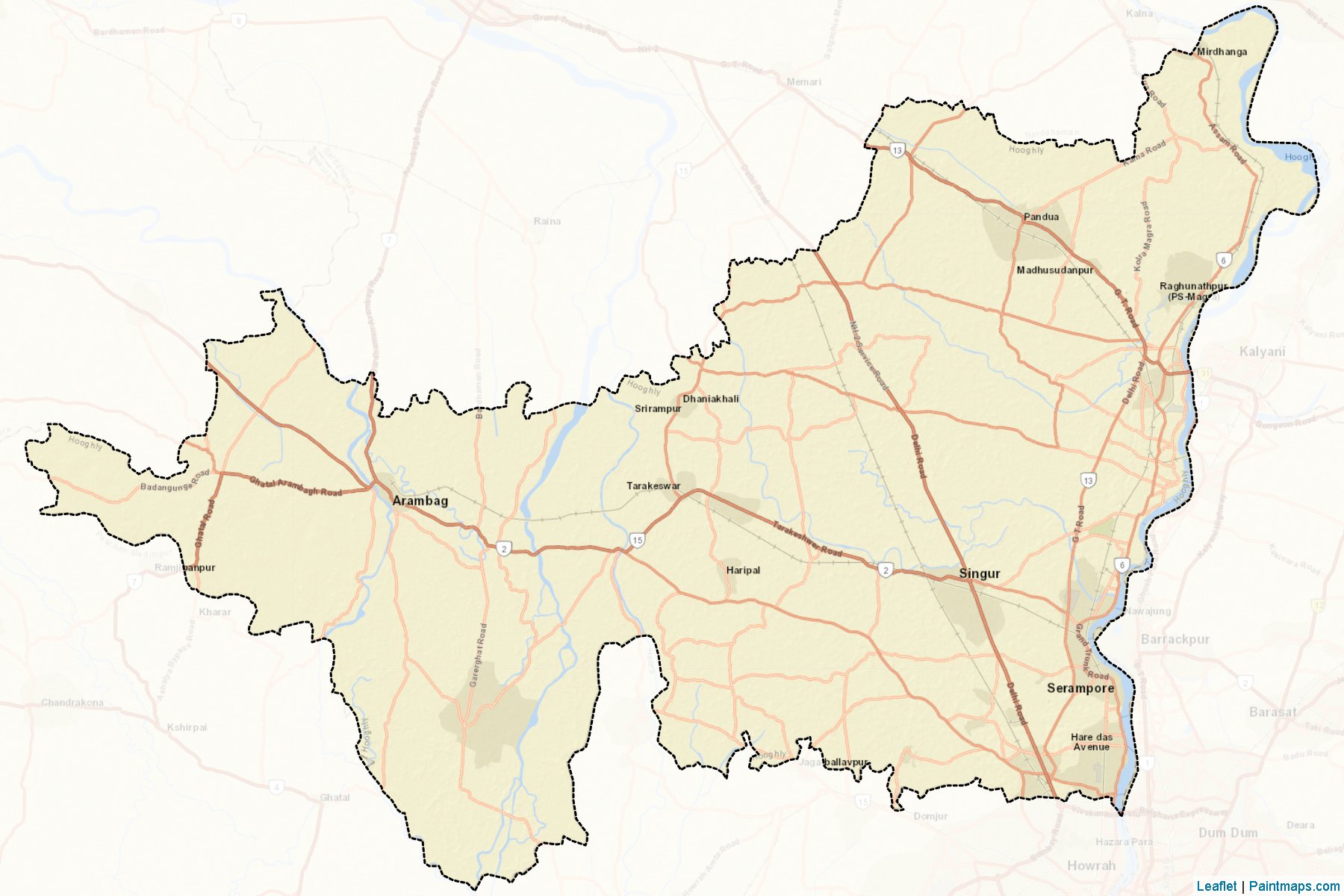 Hooghly (West Bengal) Map Cropping Samples-2