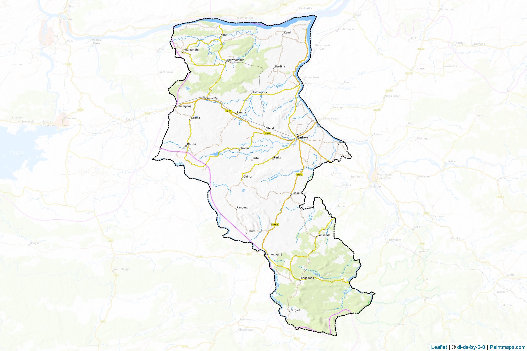 Garhwa (Jharkhand) Map Cropping Samples-1